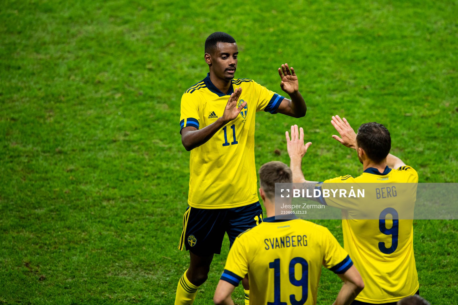 Alexander Isak and Marcus Berg of Sweden