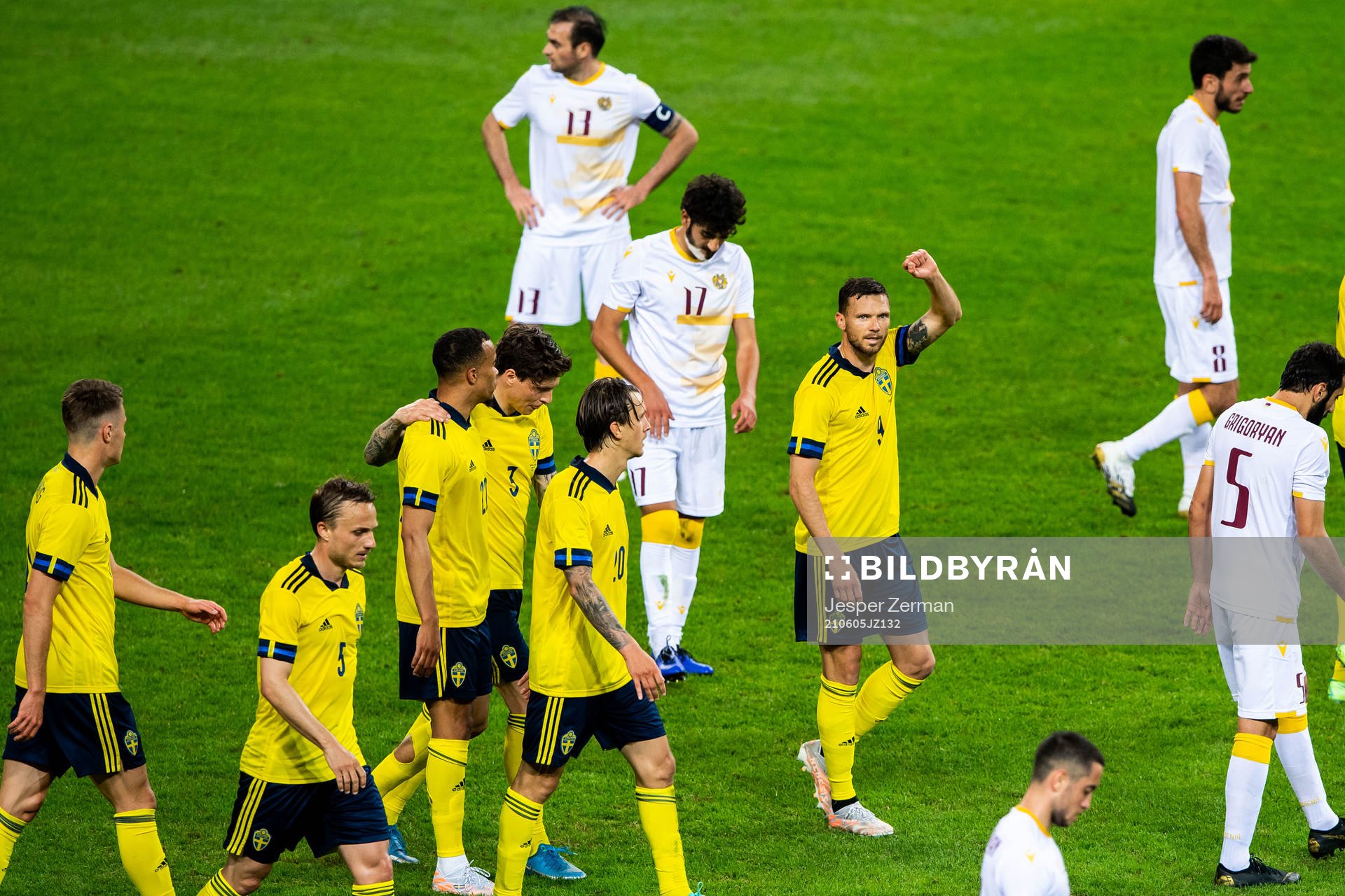 Marcus Berg of Sweden celebrates 3-1