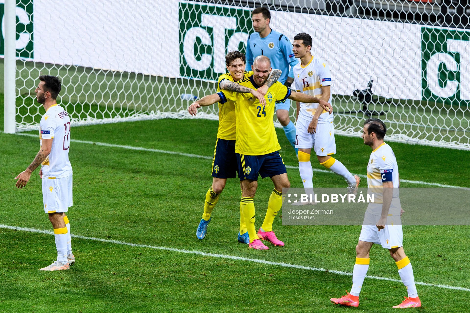Marcus Danielson of Sweden celebrate together with Victor