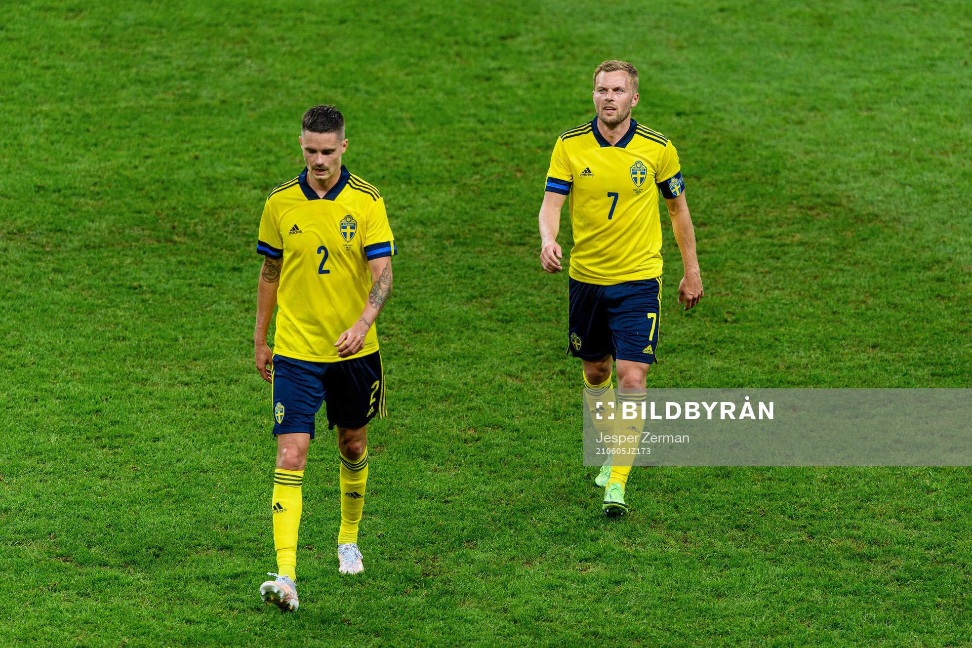 Mikael Lustig and Sebastian Larsson of Sweden