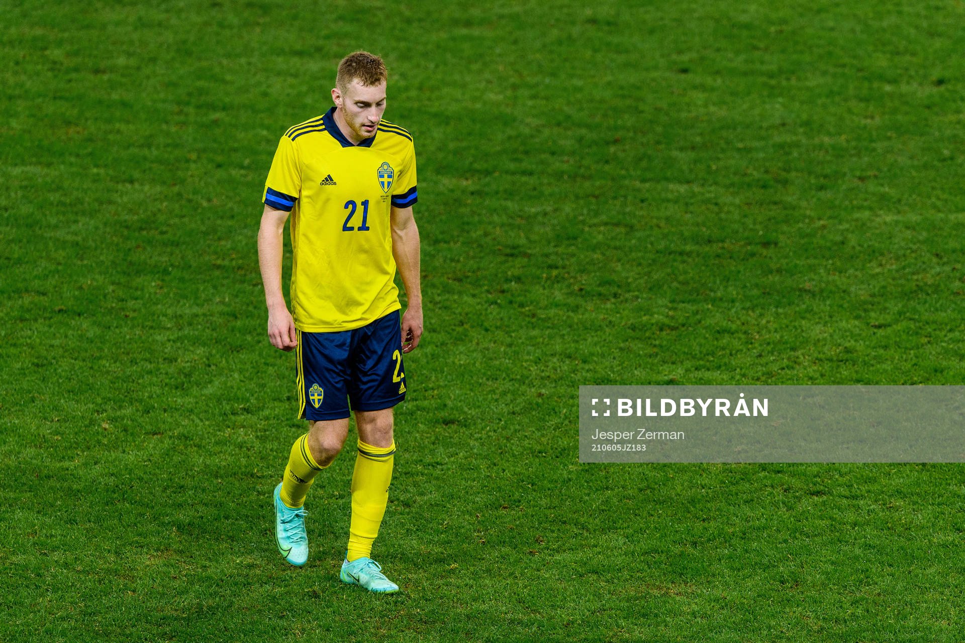 Dejan Kulusevski of Sweden looks dejected
