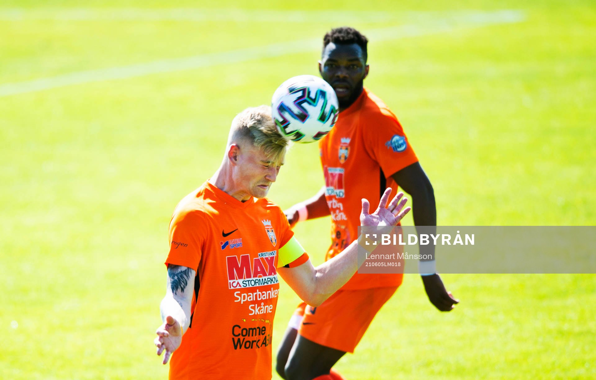 Kristianstads Linus Svensson  i matchen i division 2 Södra