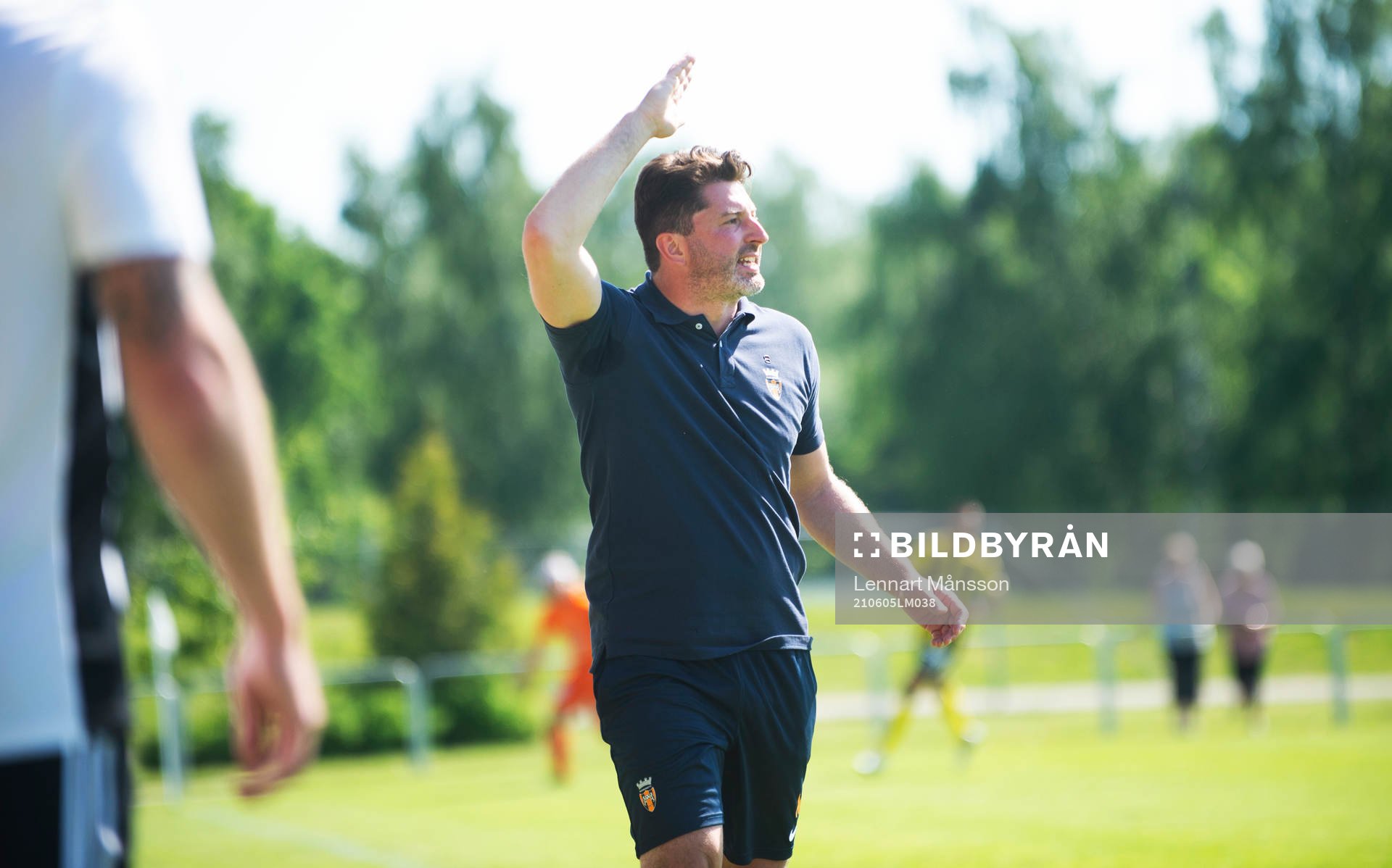 Kristianstads tränare Mladen Blagojevic i matchen i