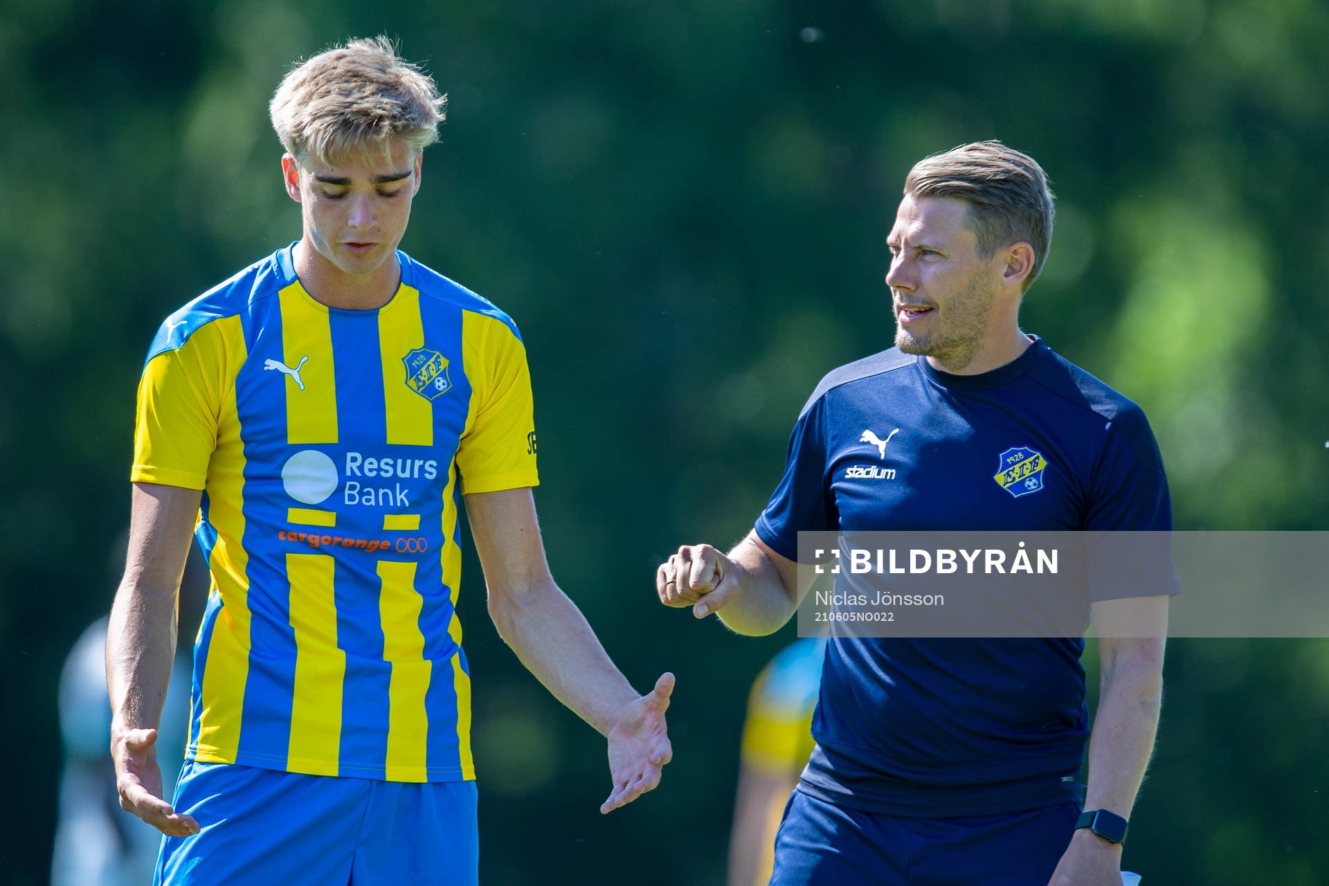 Eskilsminnes William Nilsson och Tränare Patrik Ingelsten