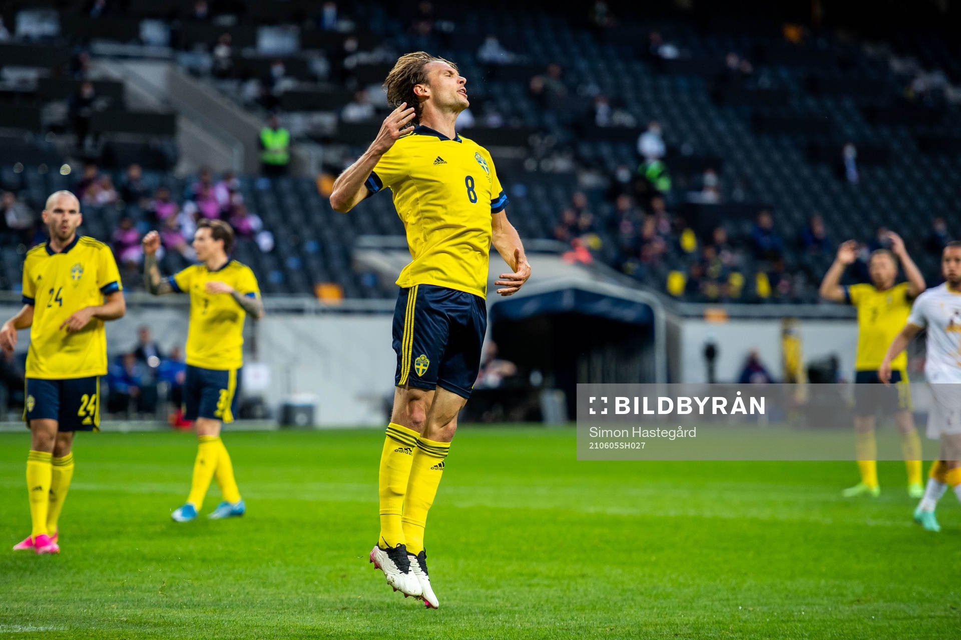 Albin Ekdal of Sweden looks dejected
