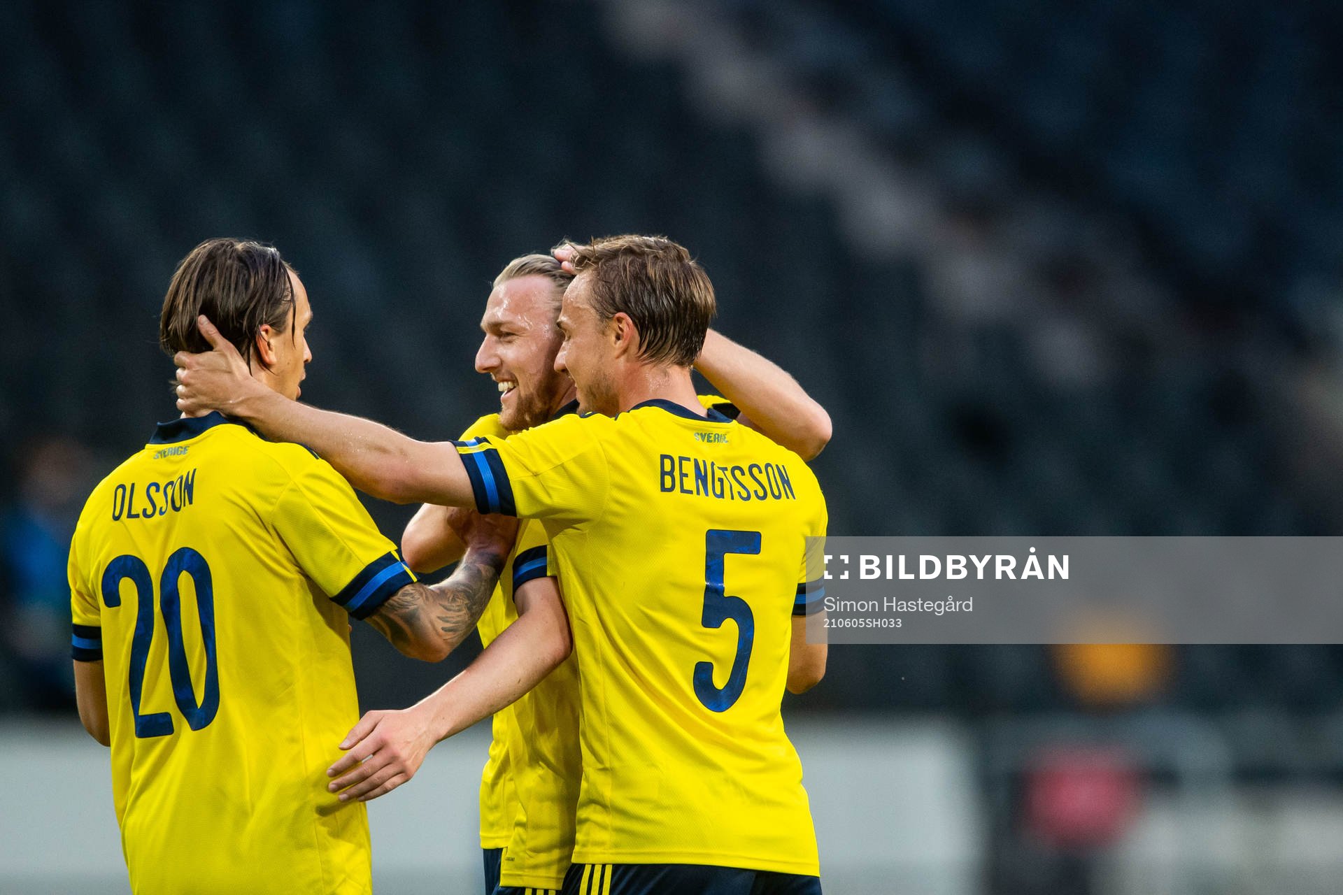 Kristoffer Olsson, Emil Forsberg and Pierre Bengtsson of