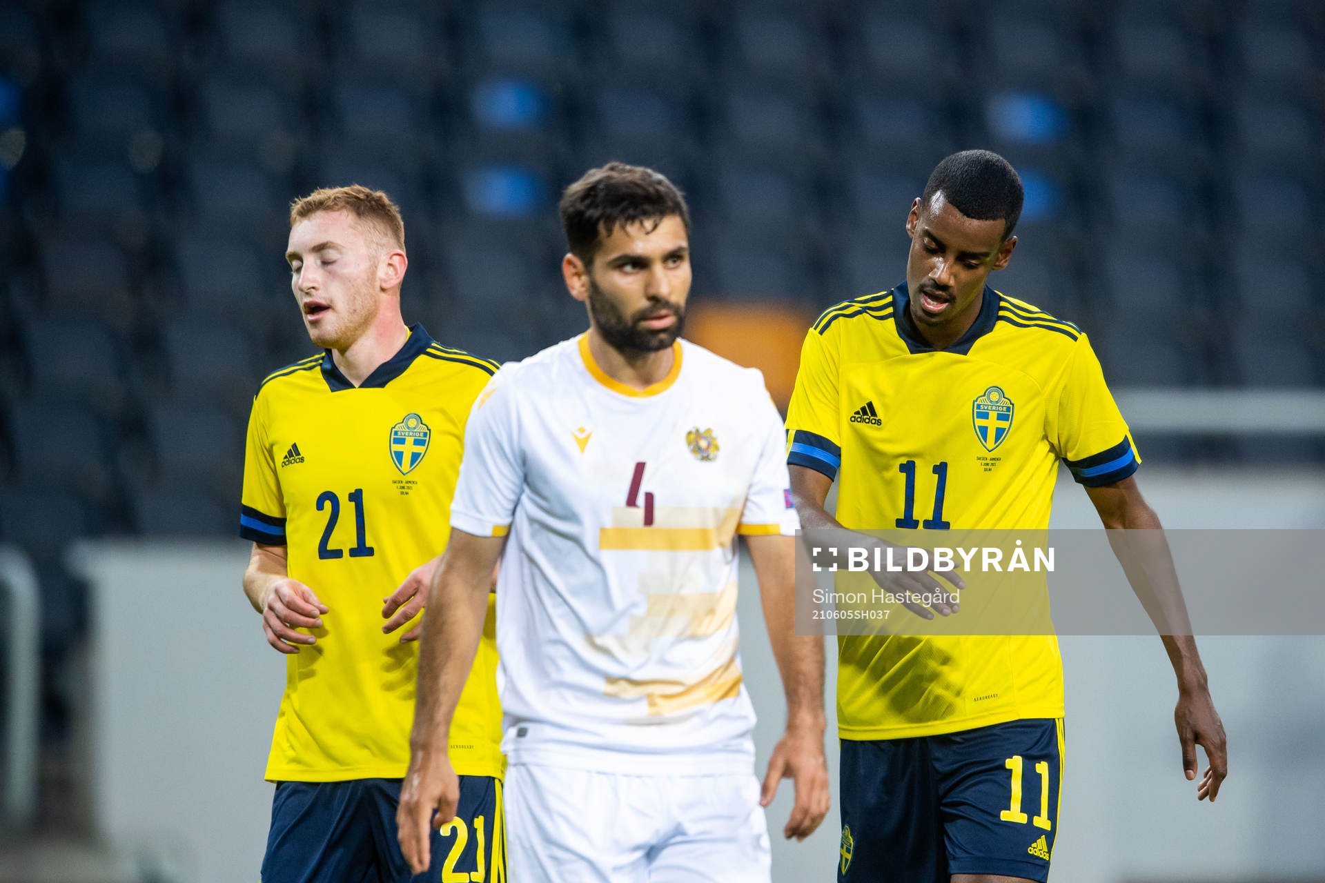 Dejan Kulusevski and Alexander Isak of Sweden