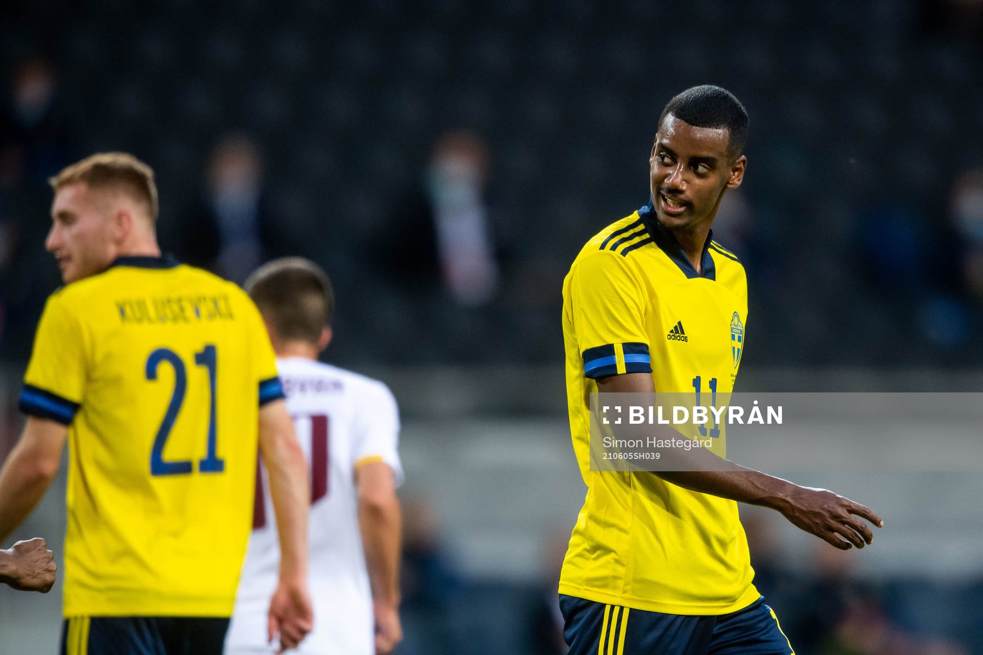 Dejan Kulusevski and Alexander Isak of Sweden