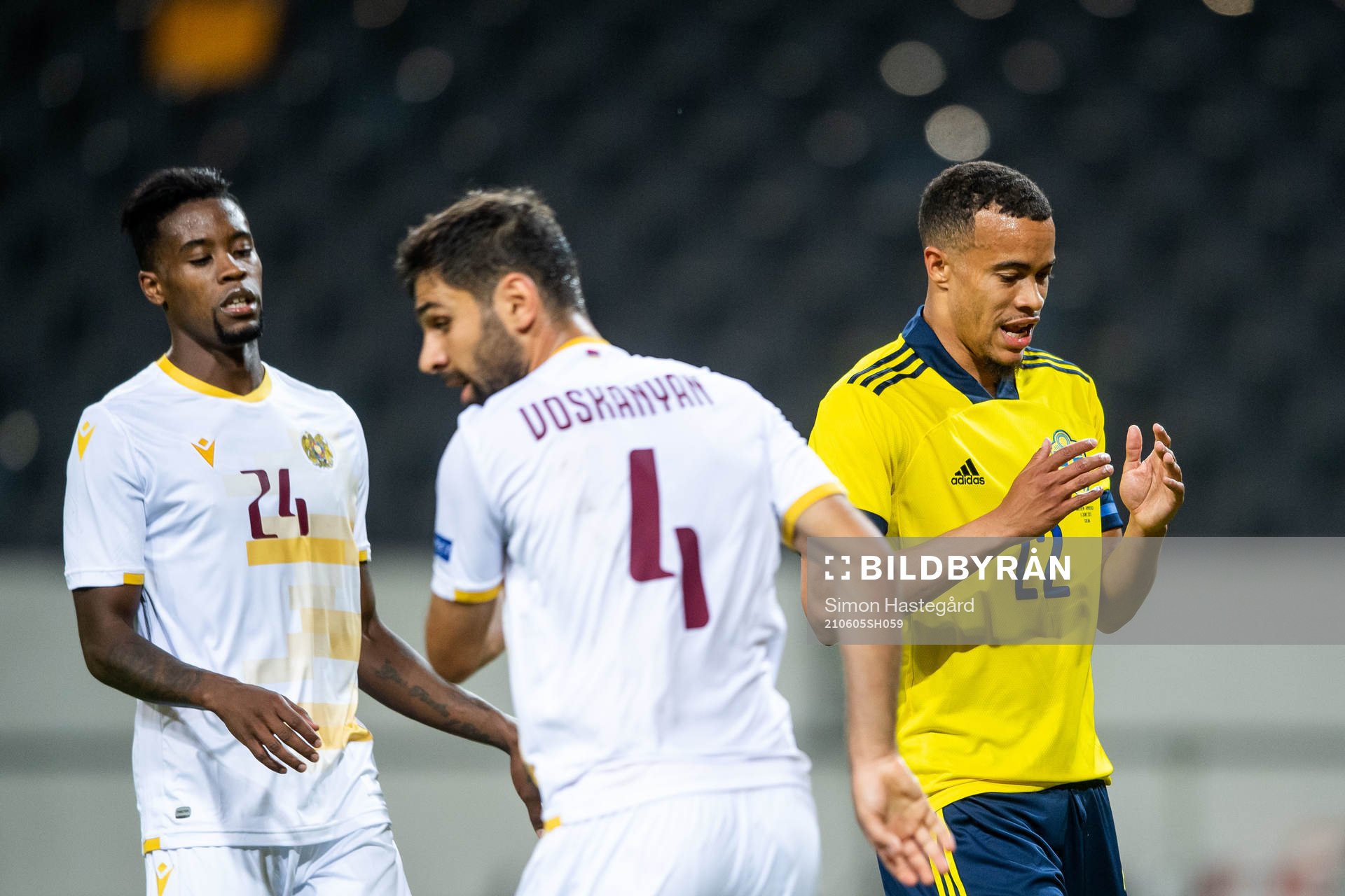 Robin Quaison of Sweden looks dejected