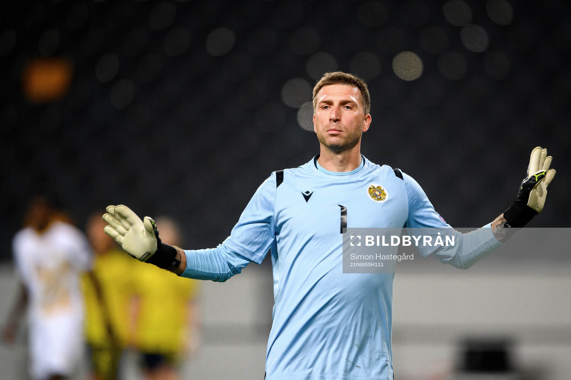 Goalkeeper Davit Yurchenko of Armenia