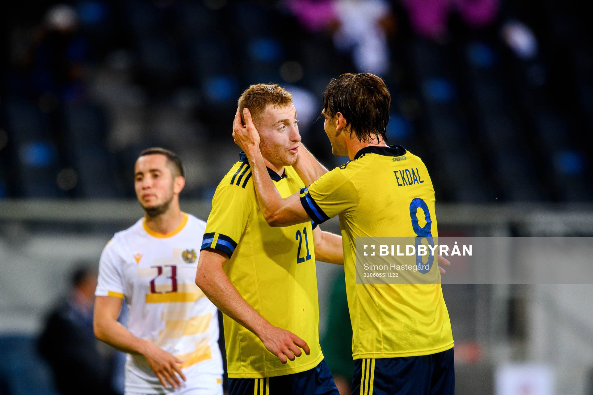 Dejan Kulusevski and Albin Ekdal of Sweden
