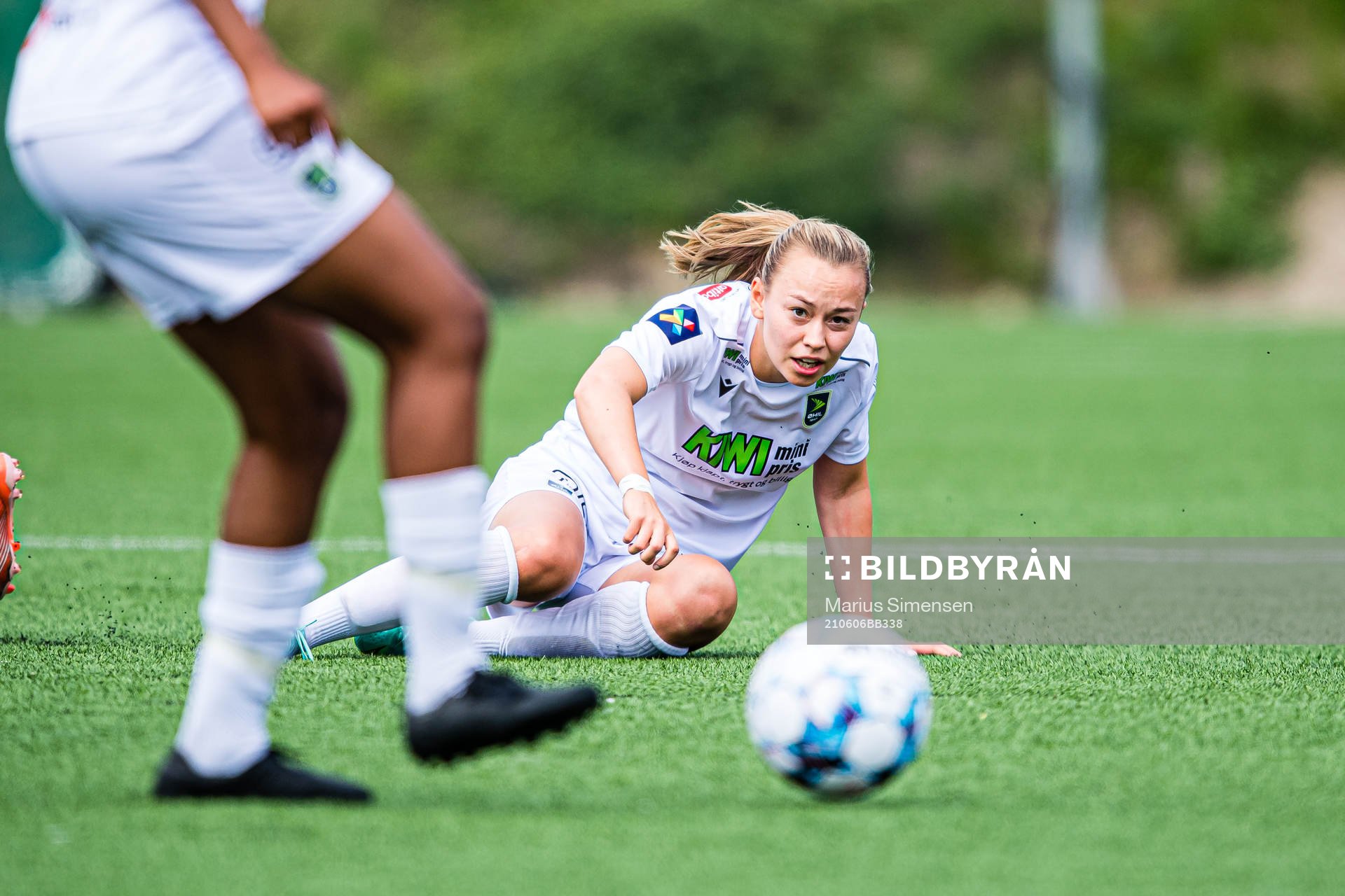 Anja Helen Rasmussen of Øvrevoll Hosle during the 1. divison football match between Øvrevoll Hosle and Åsane on June 6, 2021 in Bærum.