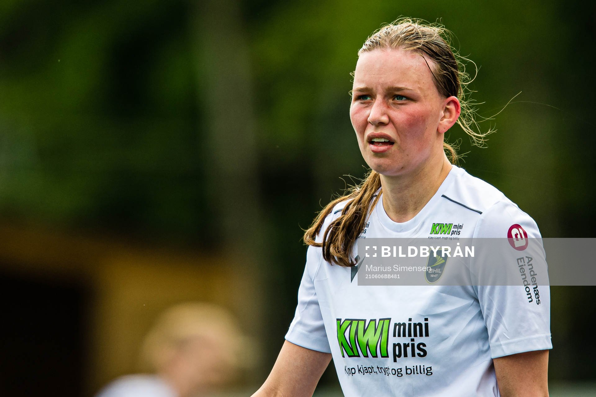 Christiane Sofie Janschof Øvrevoll Hosle during the 1. divison football match between Øvrevoll Hosle and Åsane on June 6, 2021 in Bærum.