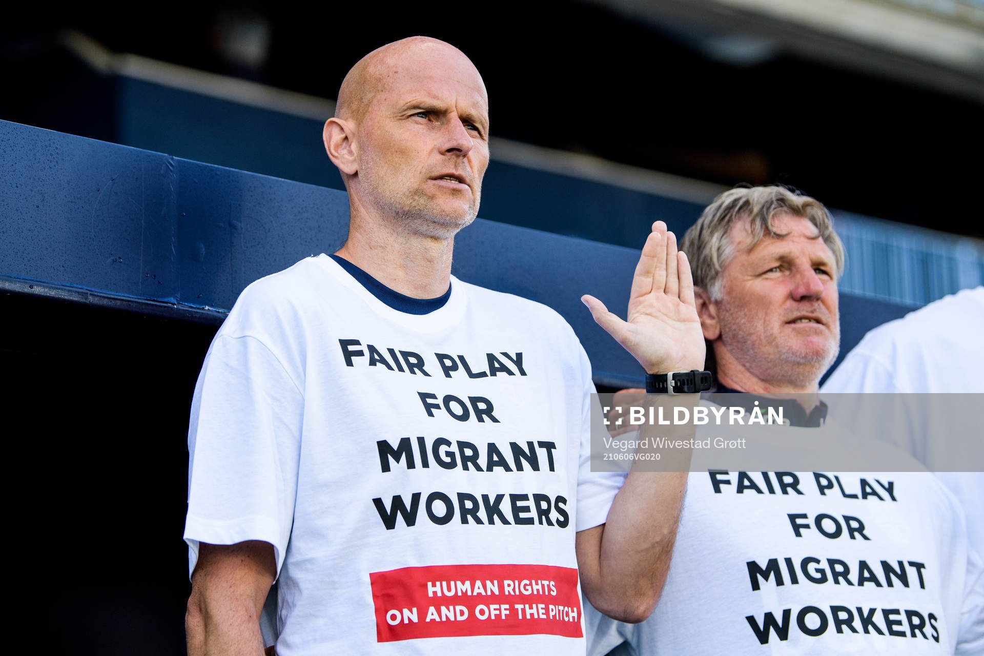 Ståle Solbakken, head coach of Norway, prior to the