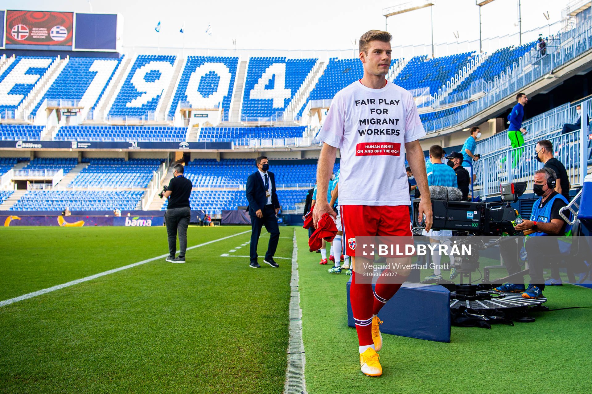 Alexander Sørloth of Norway prior to the international