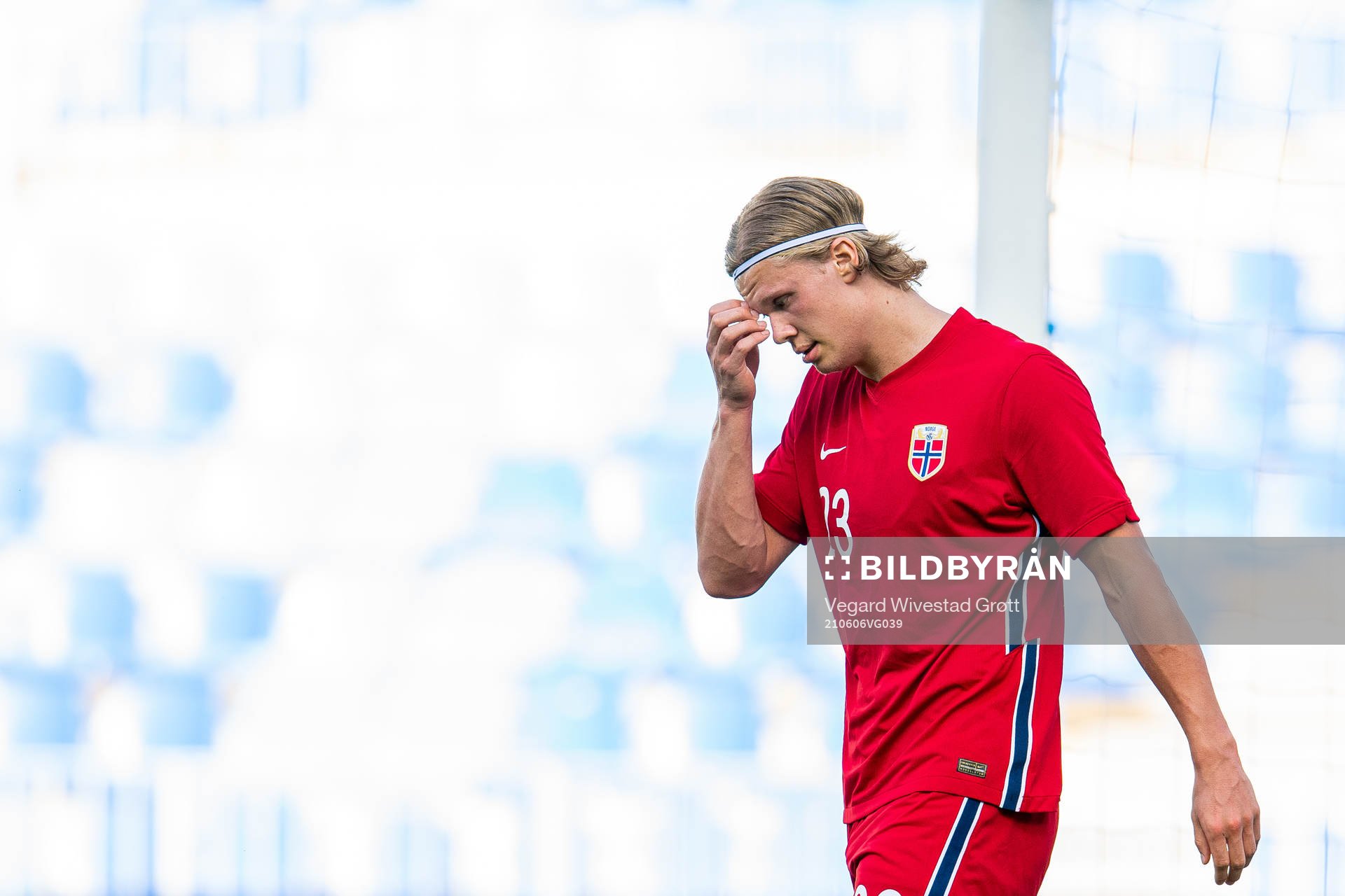 Erling Braut Haaland of Norway looks dejected