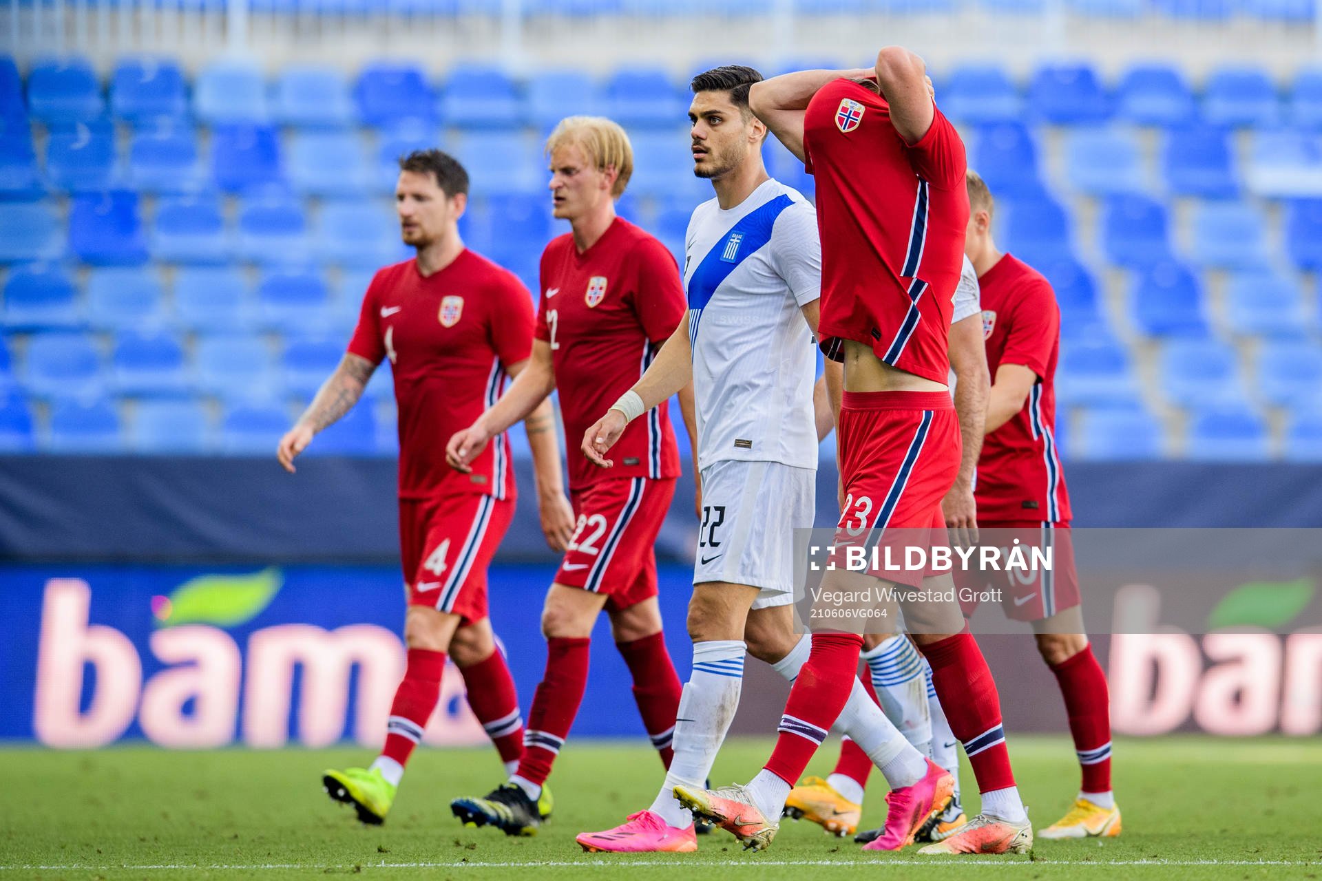 Erling Braut Haaland of Norway looks dejected