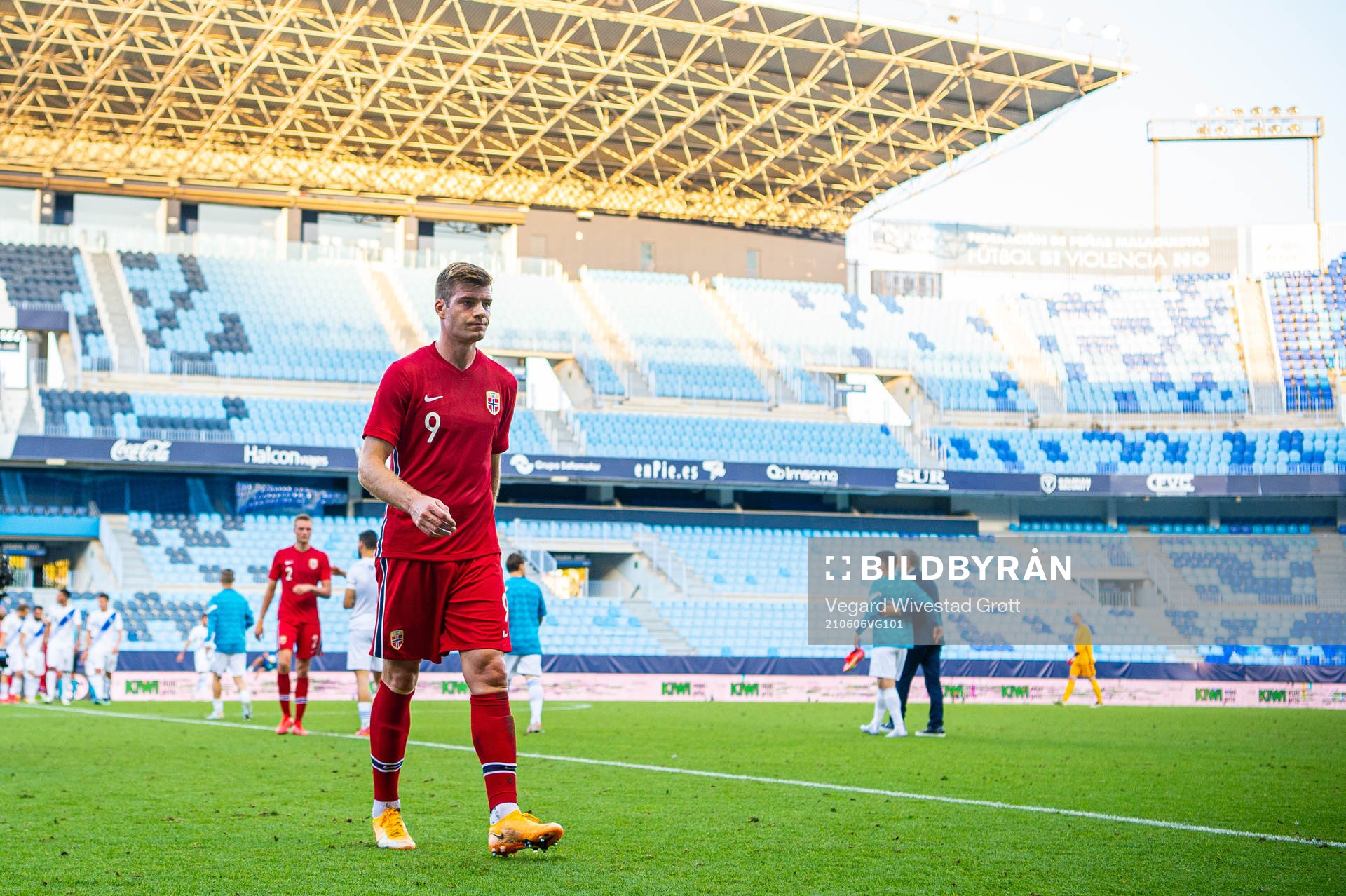 Alexander Sørloth of Norway looks dejected