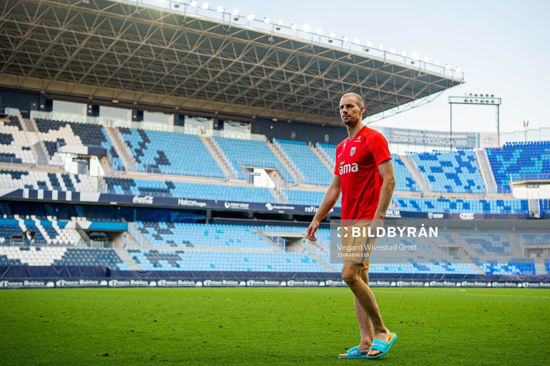 Goalkeeper André Hansen of Norway looks dejected