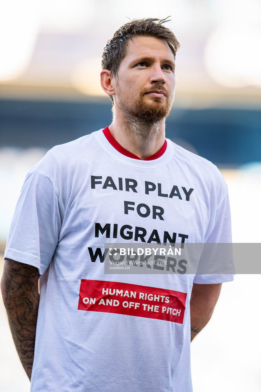 Stefan Strandberg of Norway wearing a t-shirt with the