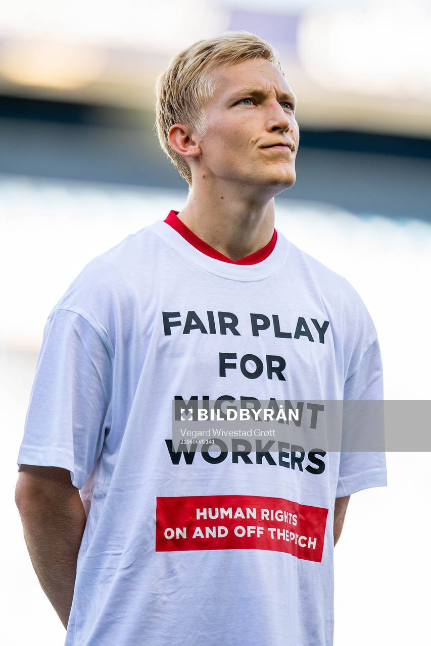 Birger Meling of Norway wearing a t-shirt with the message