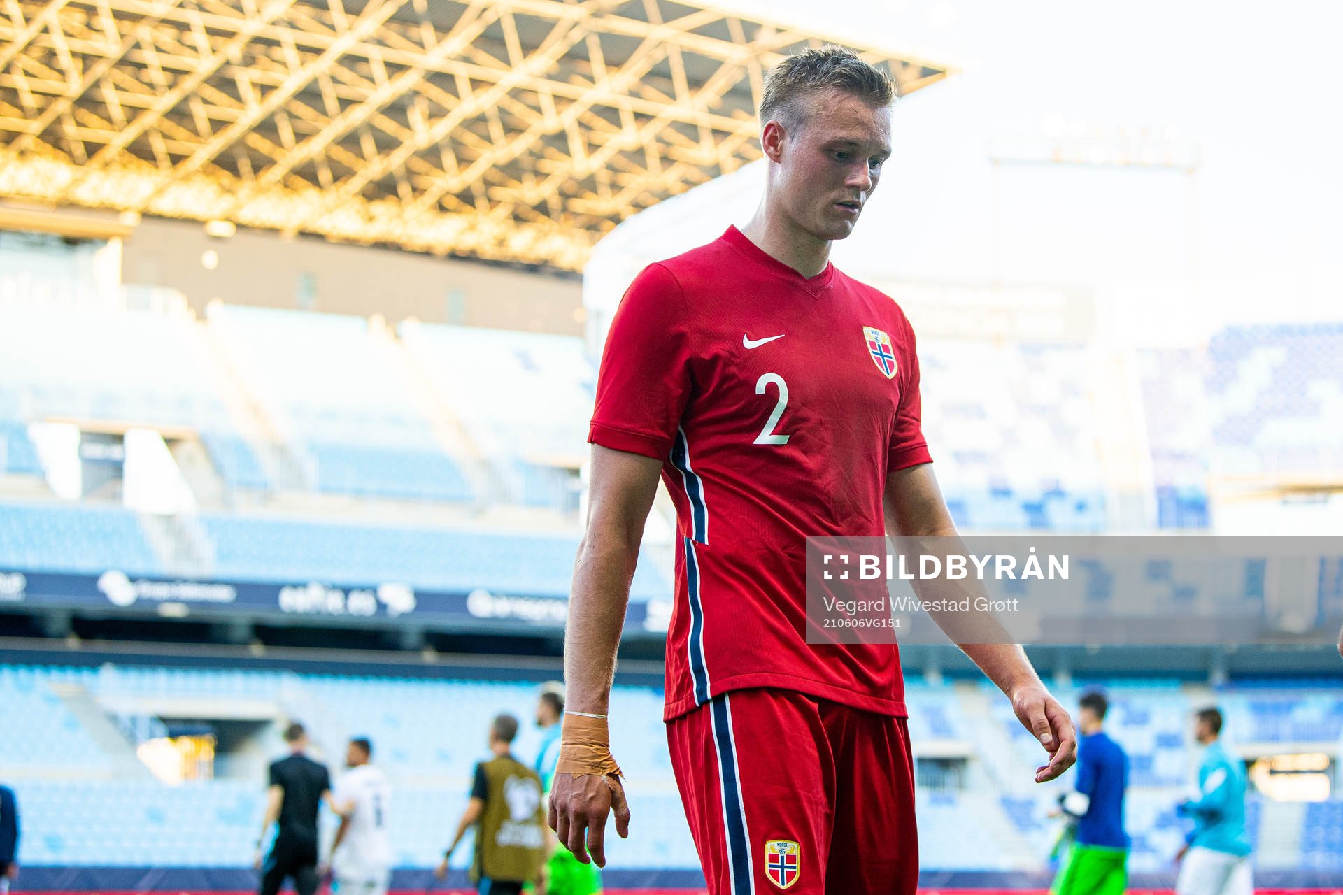 Stian Gregersen of Norway looks dejected