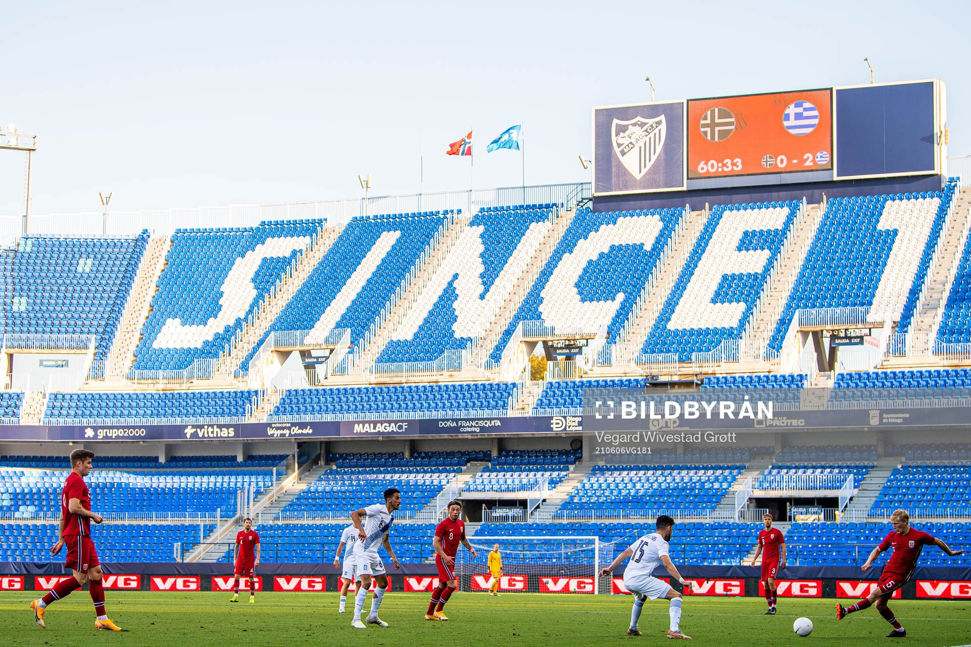 General view of La Rosaleda stadium