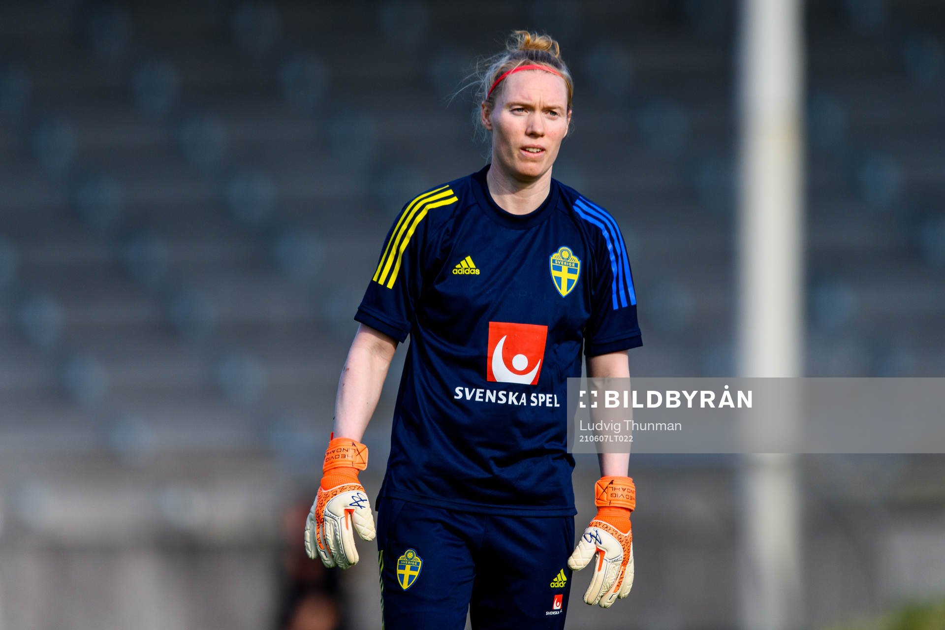 Goalkeeper Hedvig Lindahl of the Swedish women's national