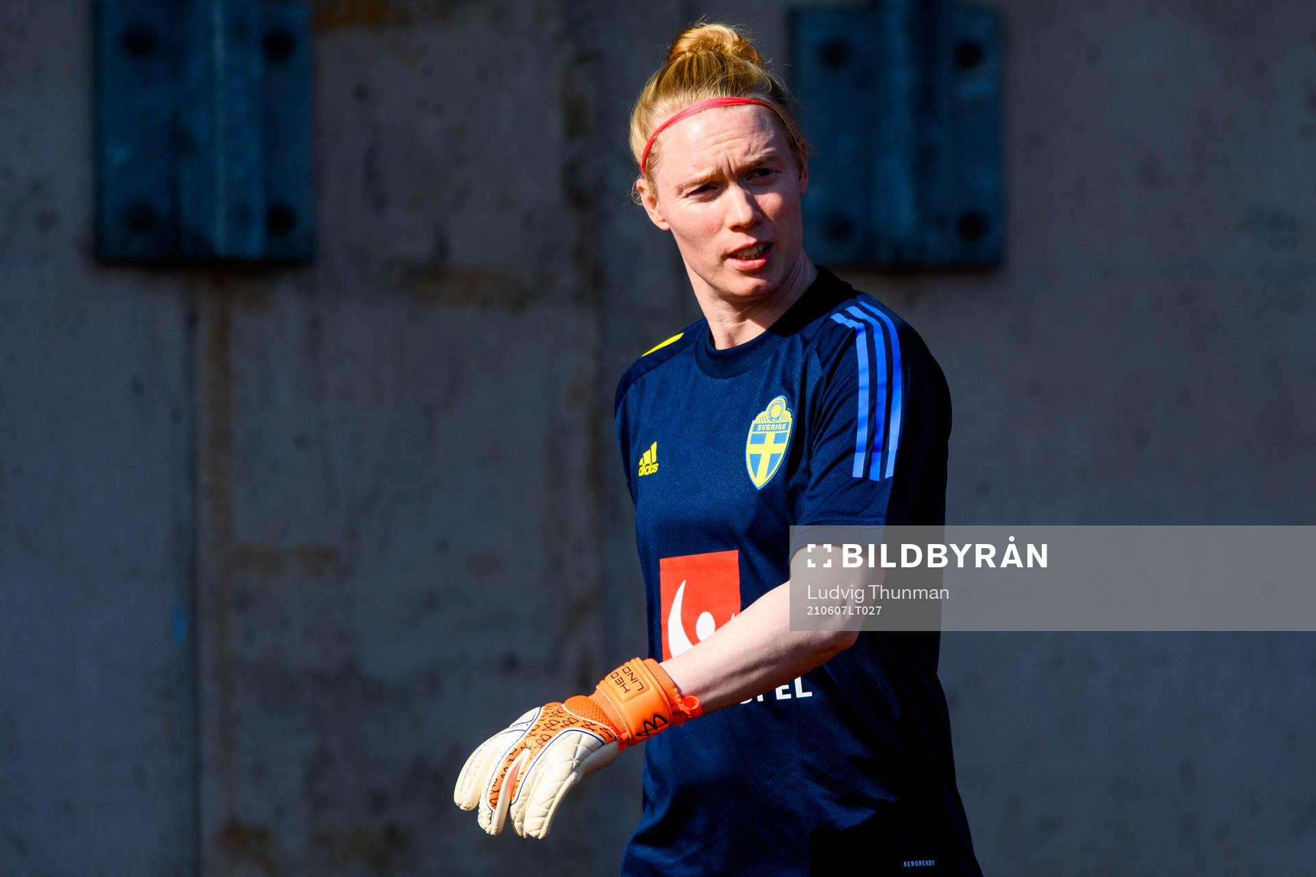 Goalkeeper Hedvig Lindahl of the Swedish women's national