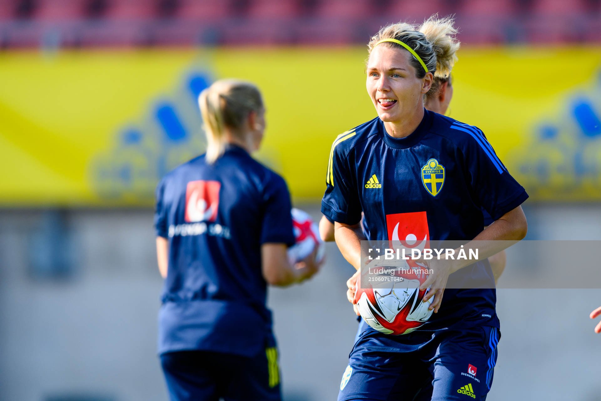 Goalkeeper Jennifer Falk of the Swedish women's national