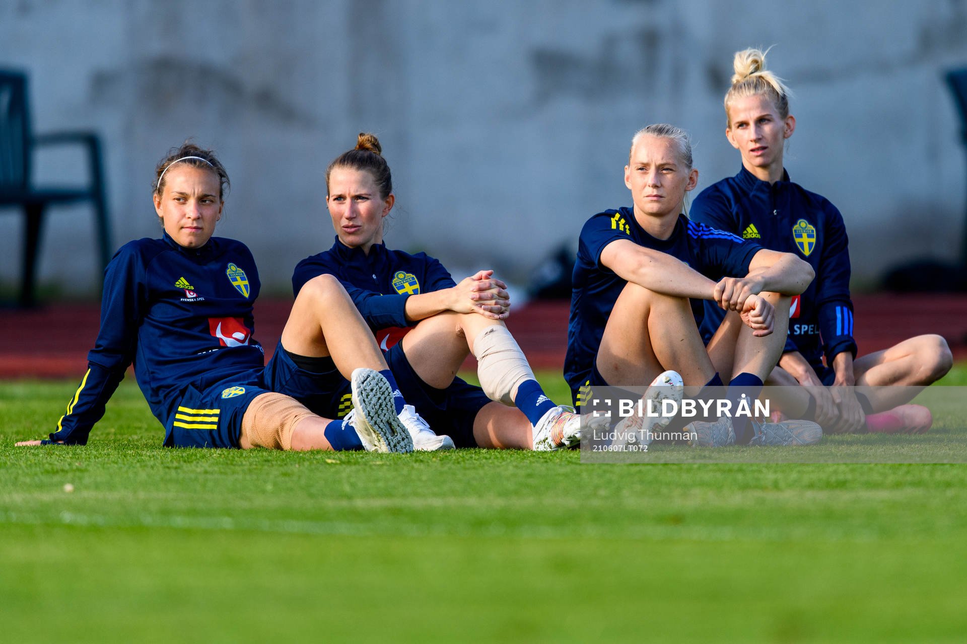 Julia Zigiotti Olme, Emma Berglund, Stina Blackstenius and
