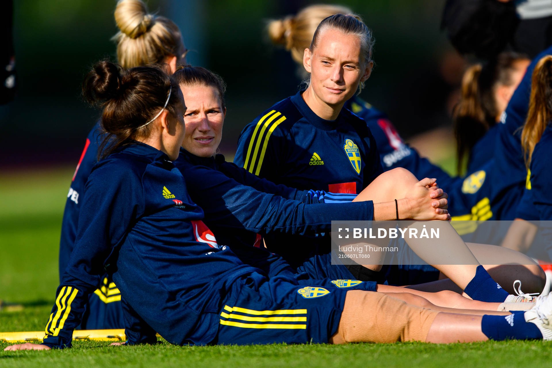 Emma Berglund and Stina Blackstenius of the Swedish women's