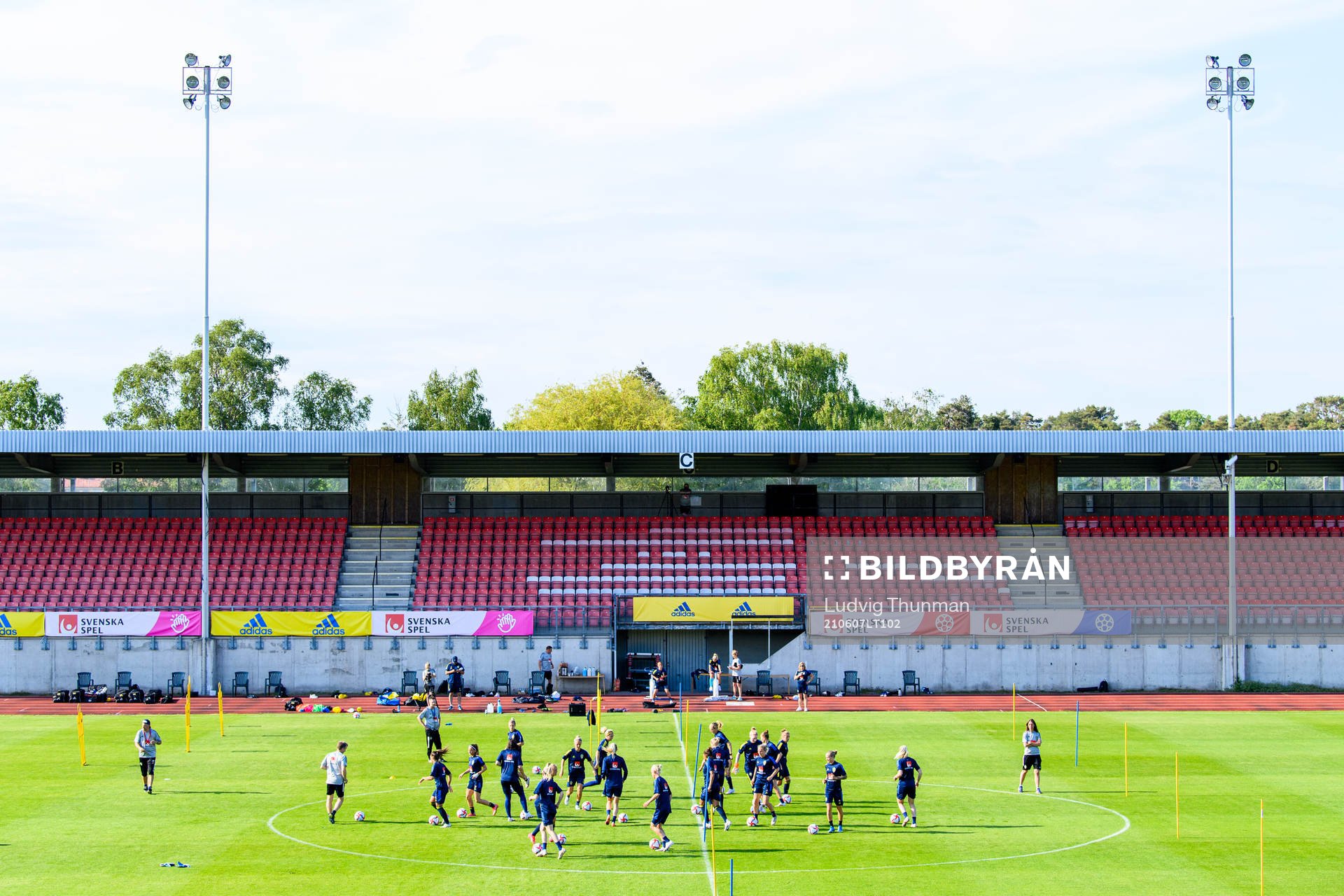 Gerneral view of the Swedish women's national football team
