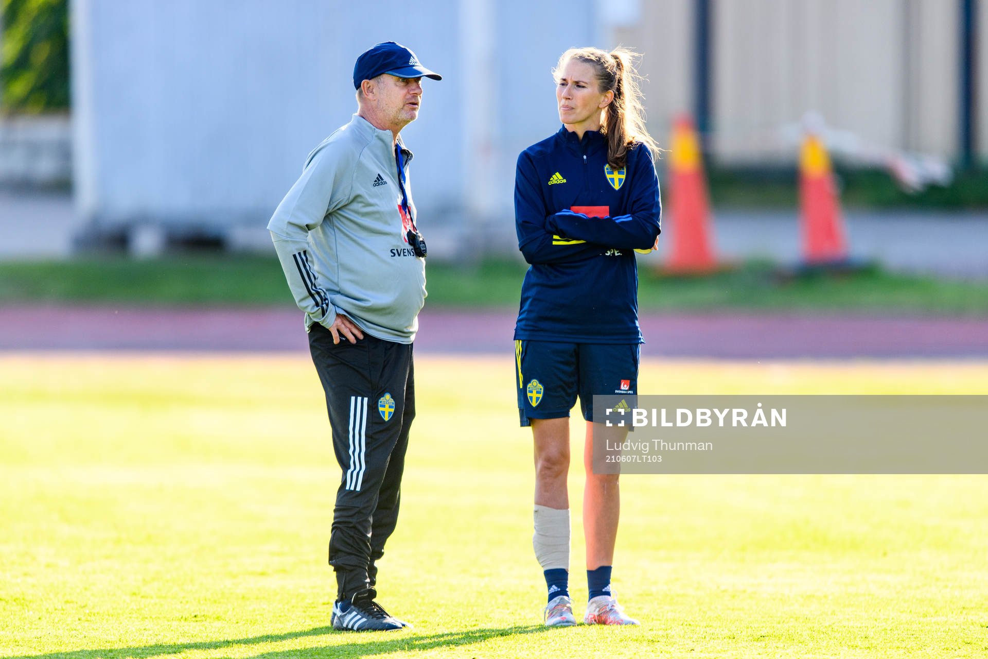 Emma Berglund and Peter Gerhardsson, Head coach of the