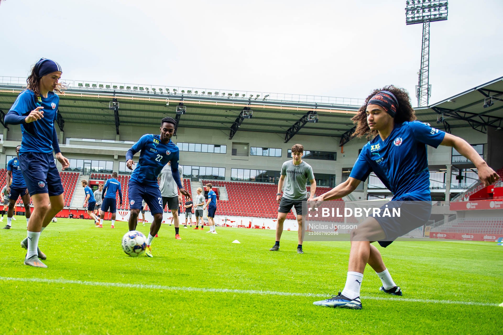 Helsingborgs Ervin Gigovic, Benjamin Acquah  och Adam Kaied