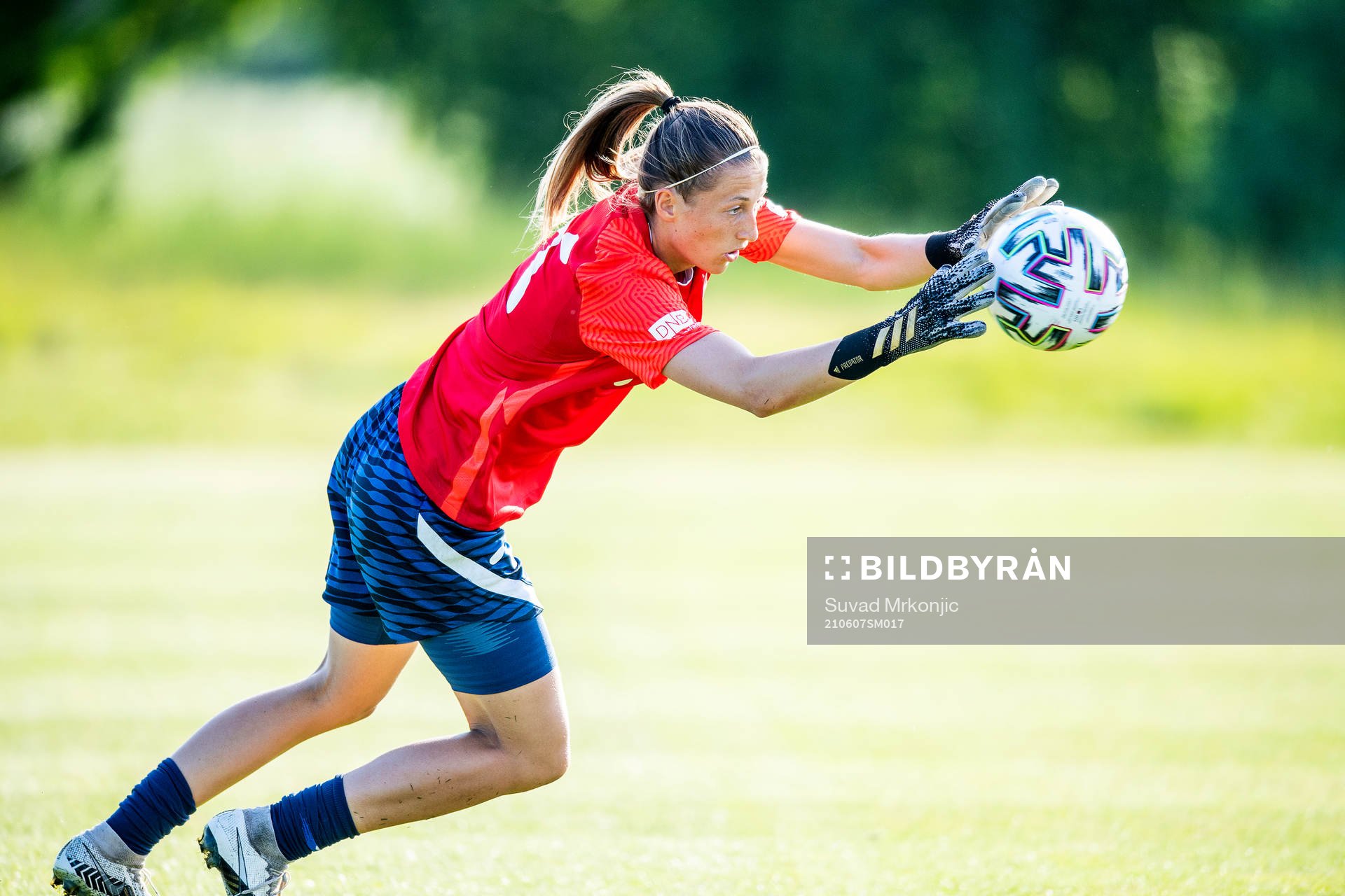 Goalkeeper Cecilie Hautsåker Fiskerstrand of the Norwegian