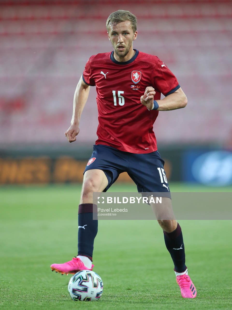 Tomas Soucek of Czech Republic is seen
