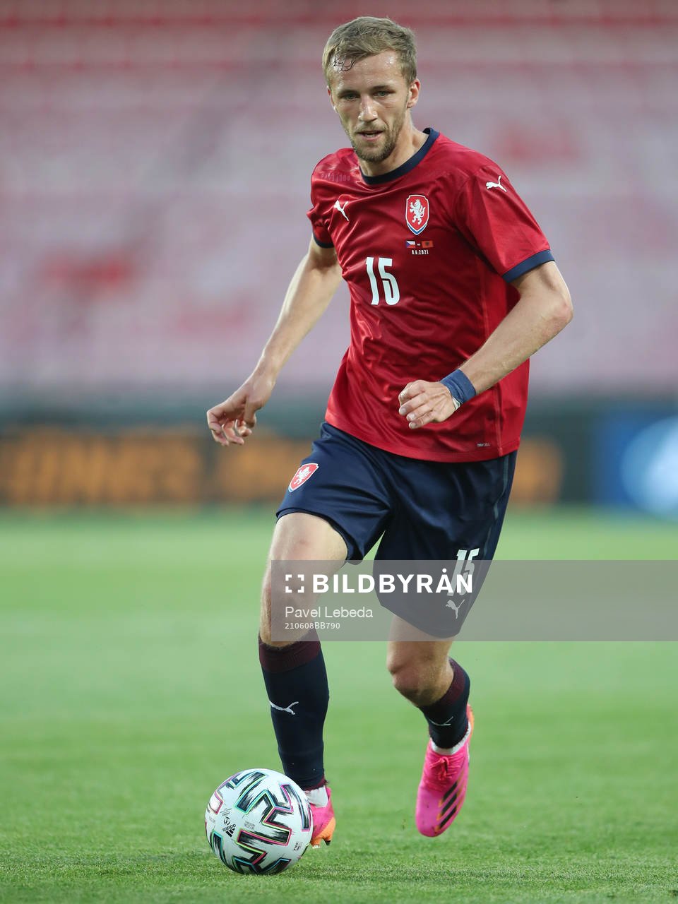 Tomas Soucek of Czech Republic is seen