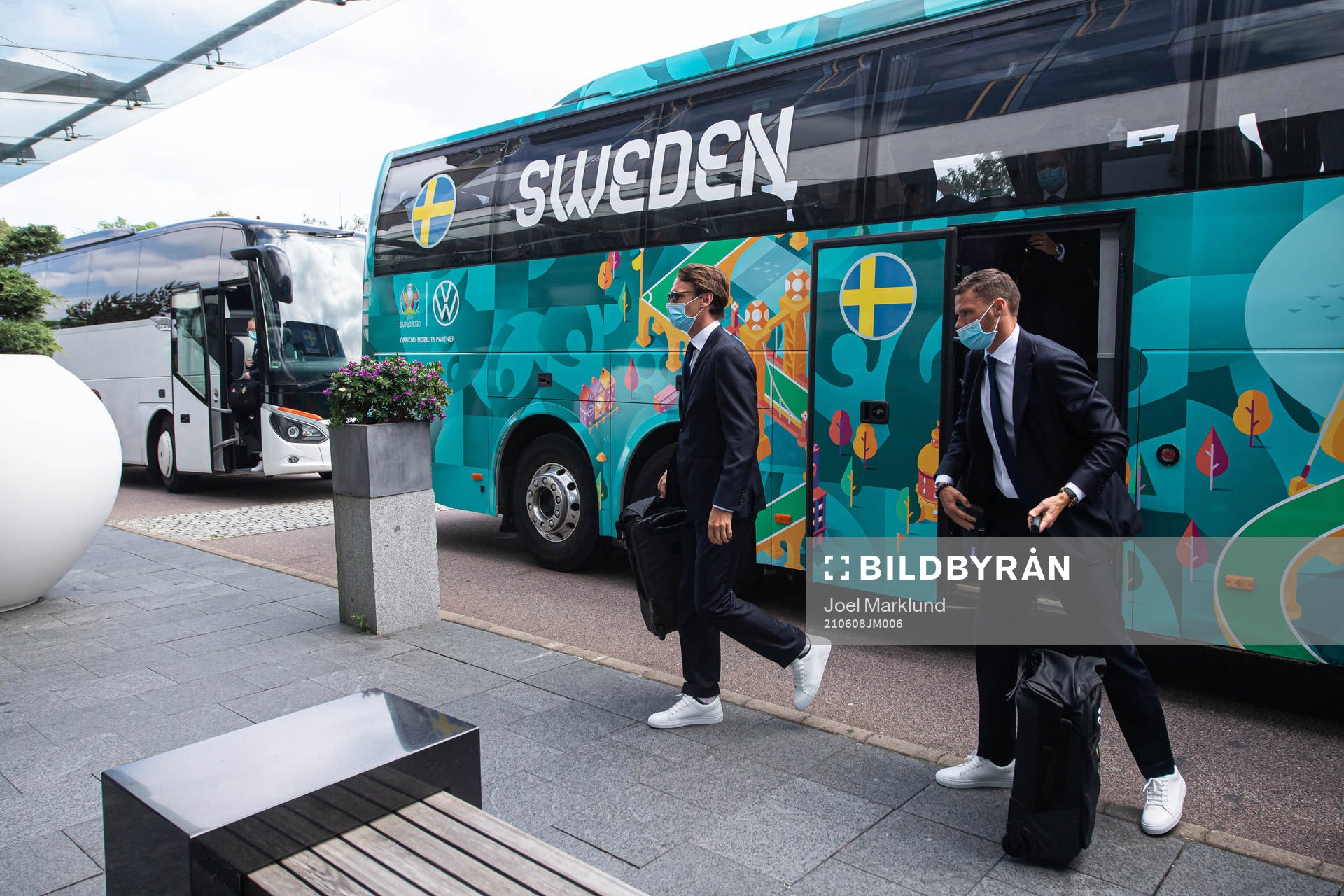 Albin Ekdal and Marcus Berg of the Swedish national