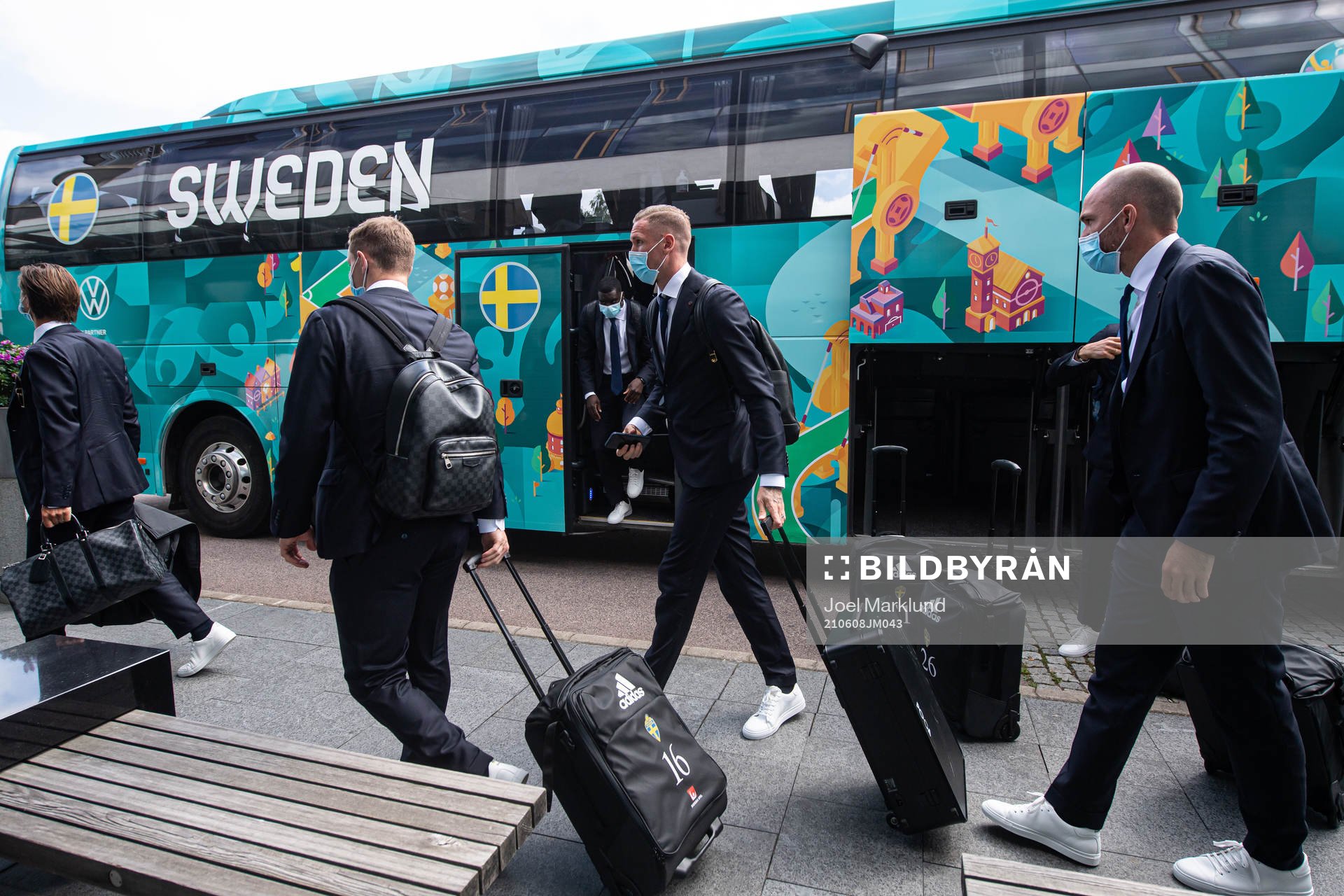 Robin Olsen and Marcus Danielson of the Swedish national