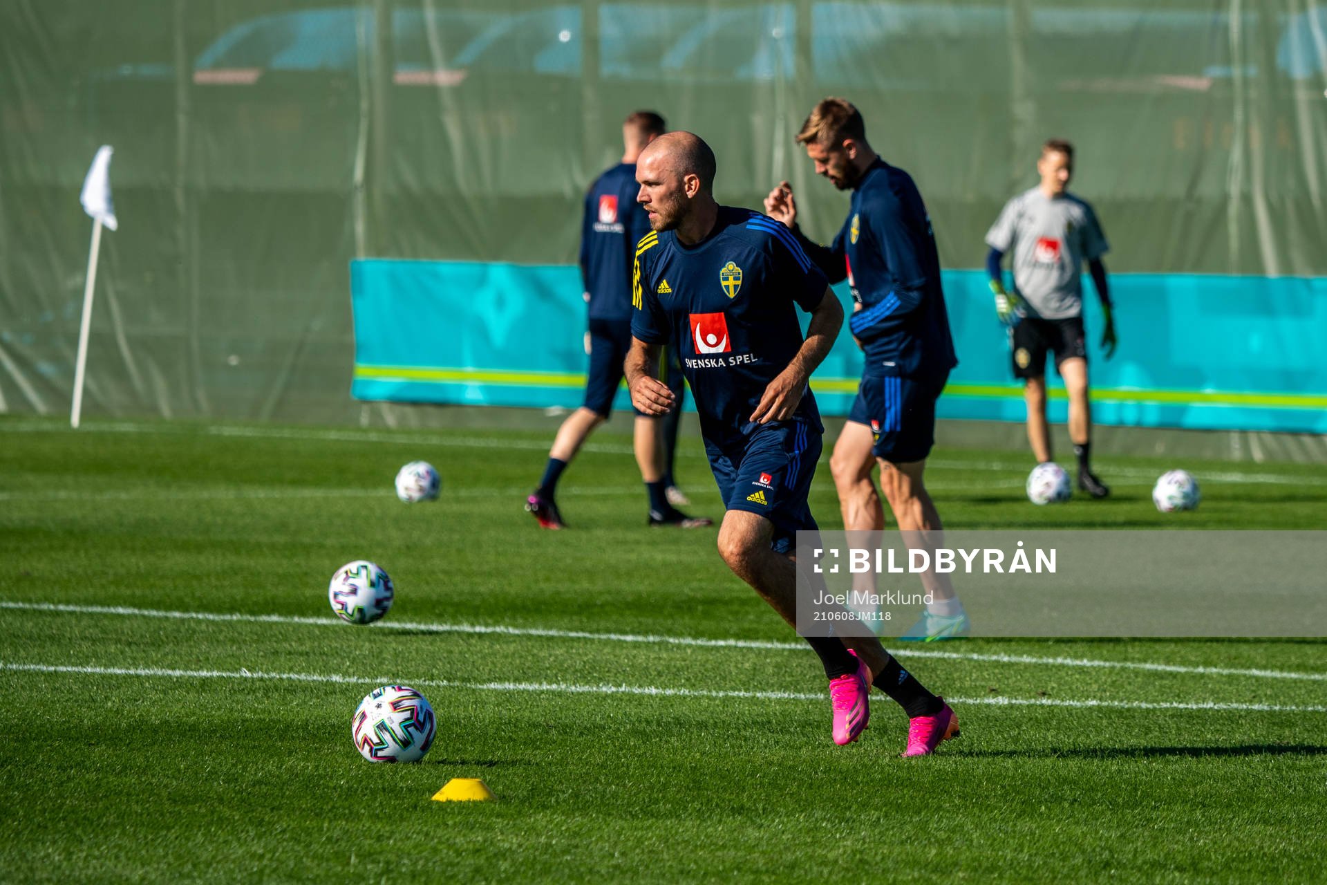 Marcus Danielson of the Swedish national football team at a