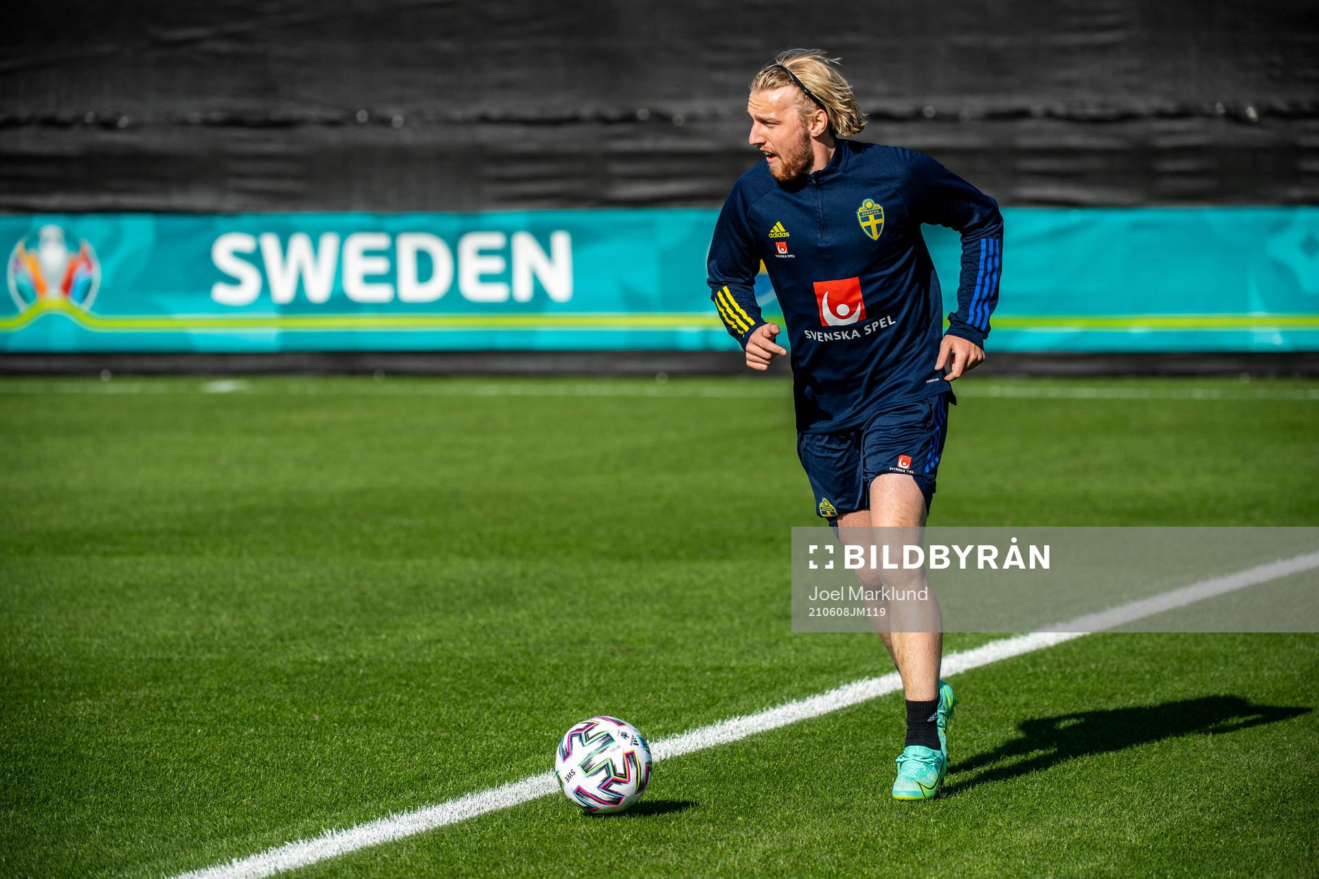 Emil Forsberg of the Swedish national football team at a