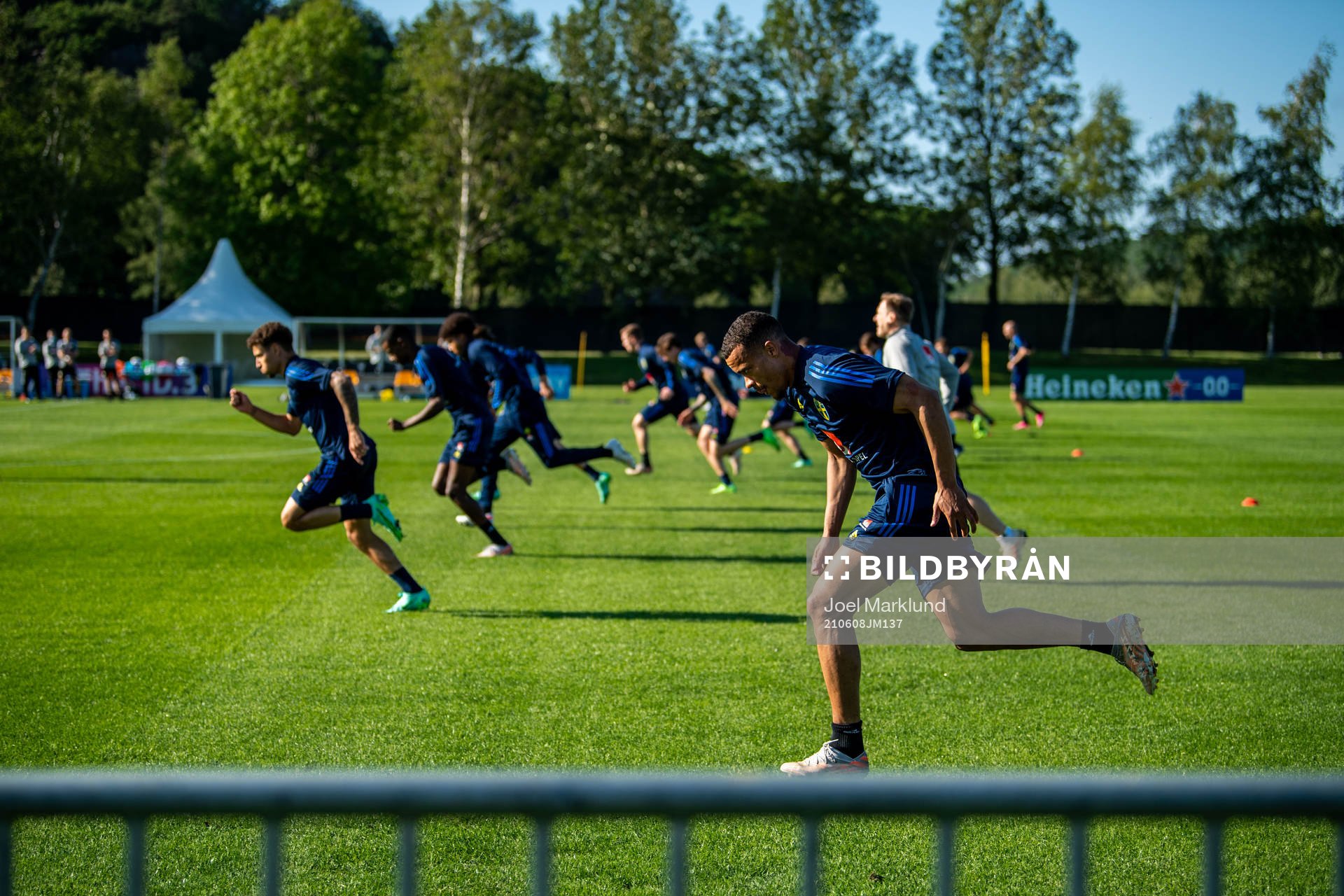 Robin Quaison of the Swedish national football team at a