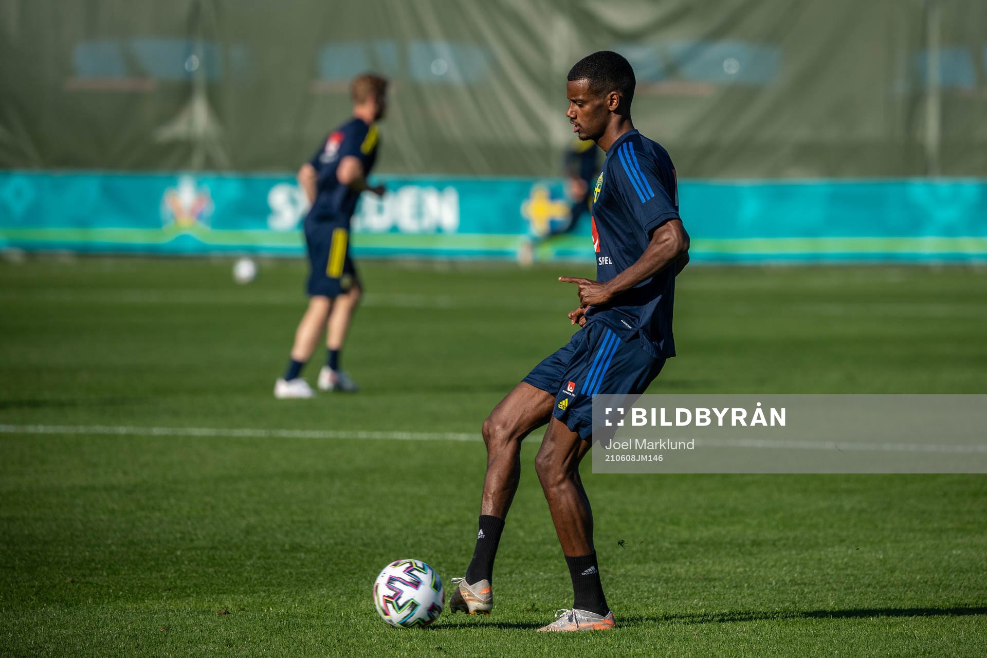 Alexander Isak of the Swedish national football team at a