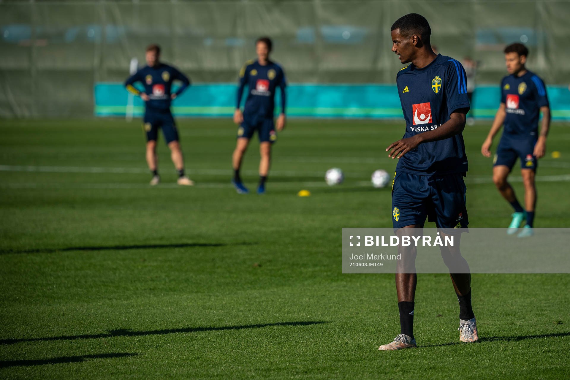 Alexander Isak of the Swedish national football team at a