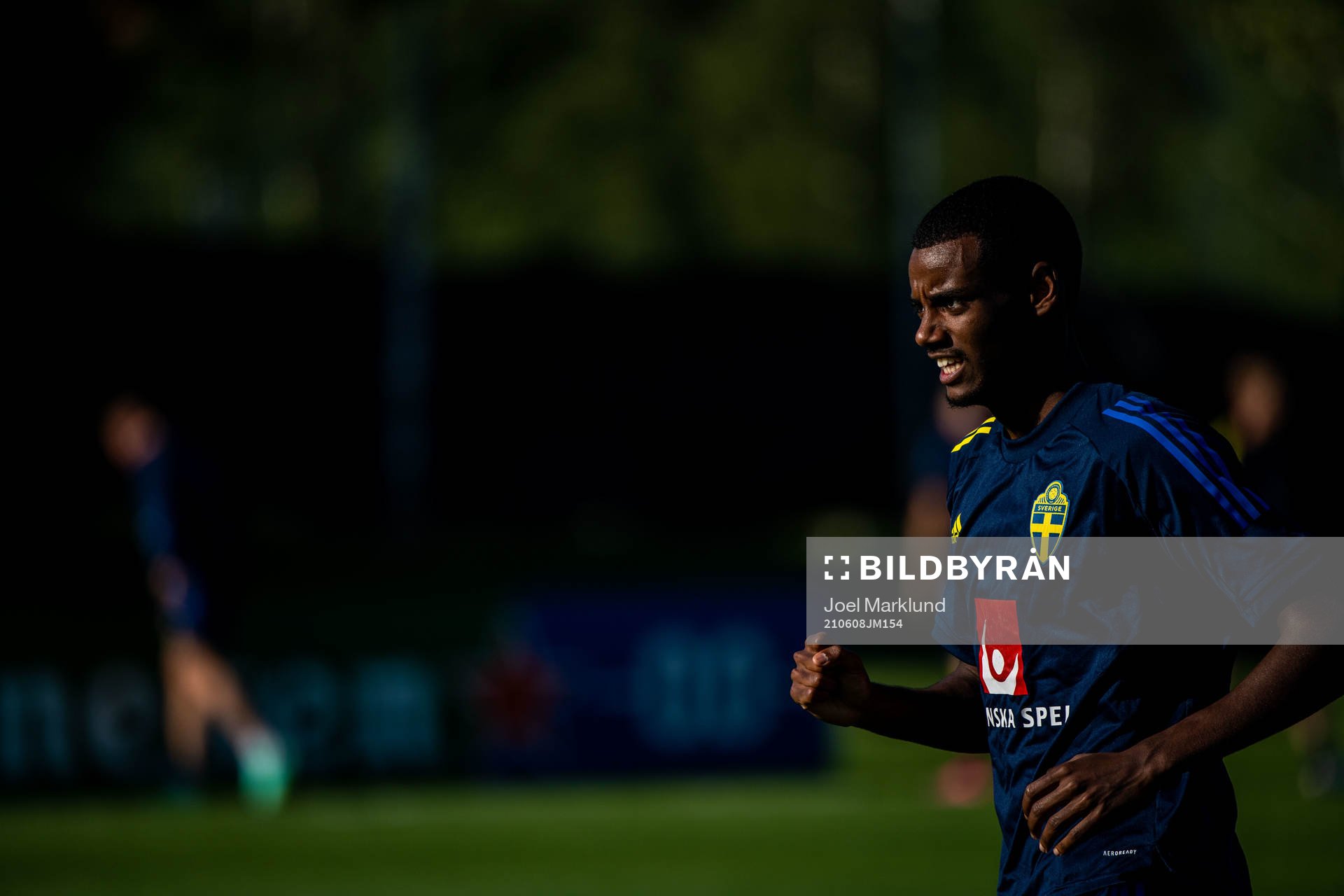 Alexander Isak of the Swedish national football team at a