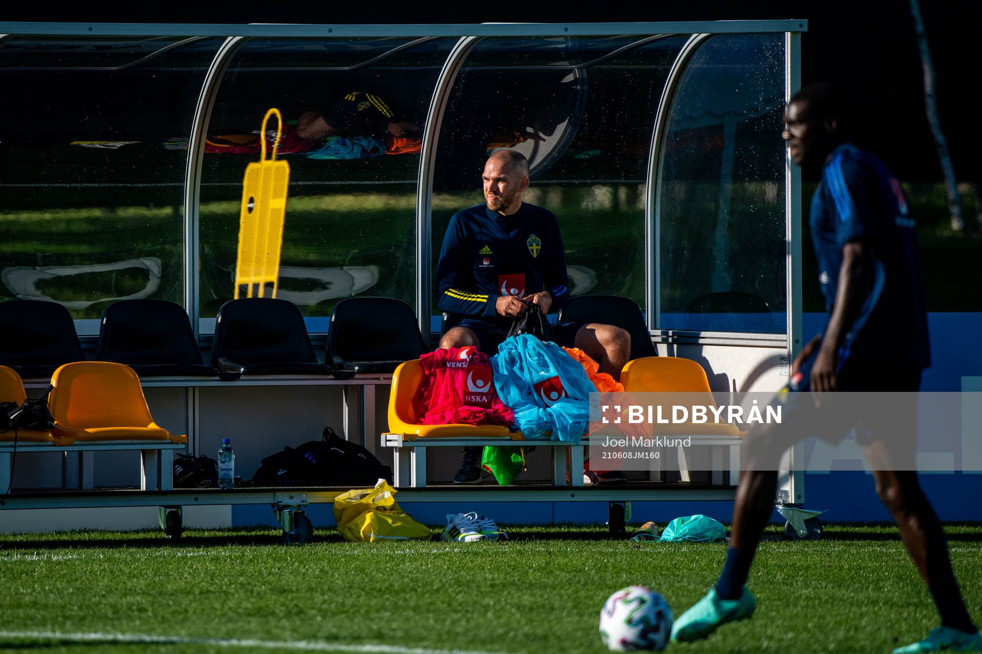 Marcus Danielson of the Swedish national football team at a