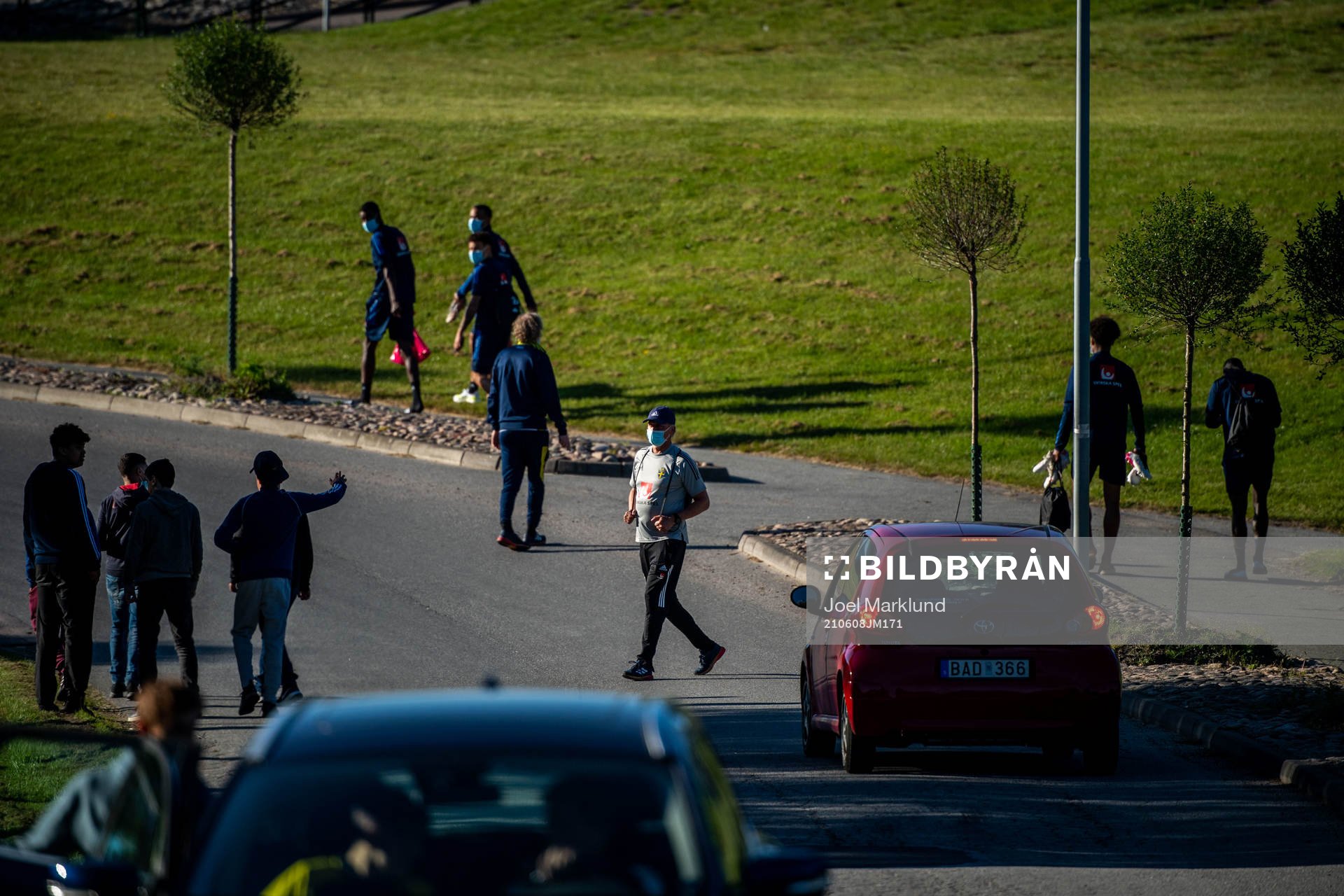 Head of security Jan Gustavsson stops kids from getting to