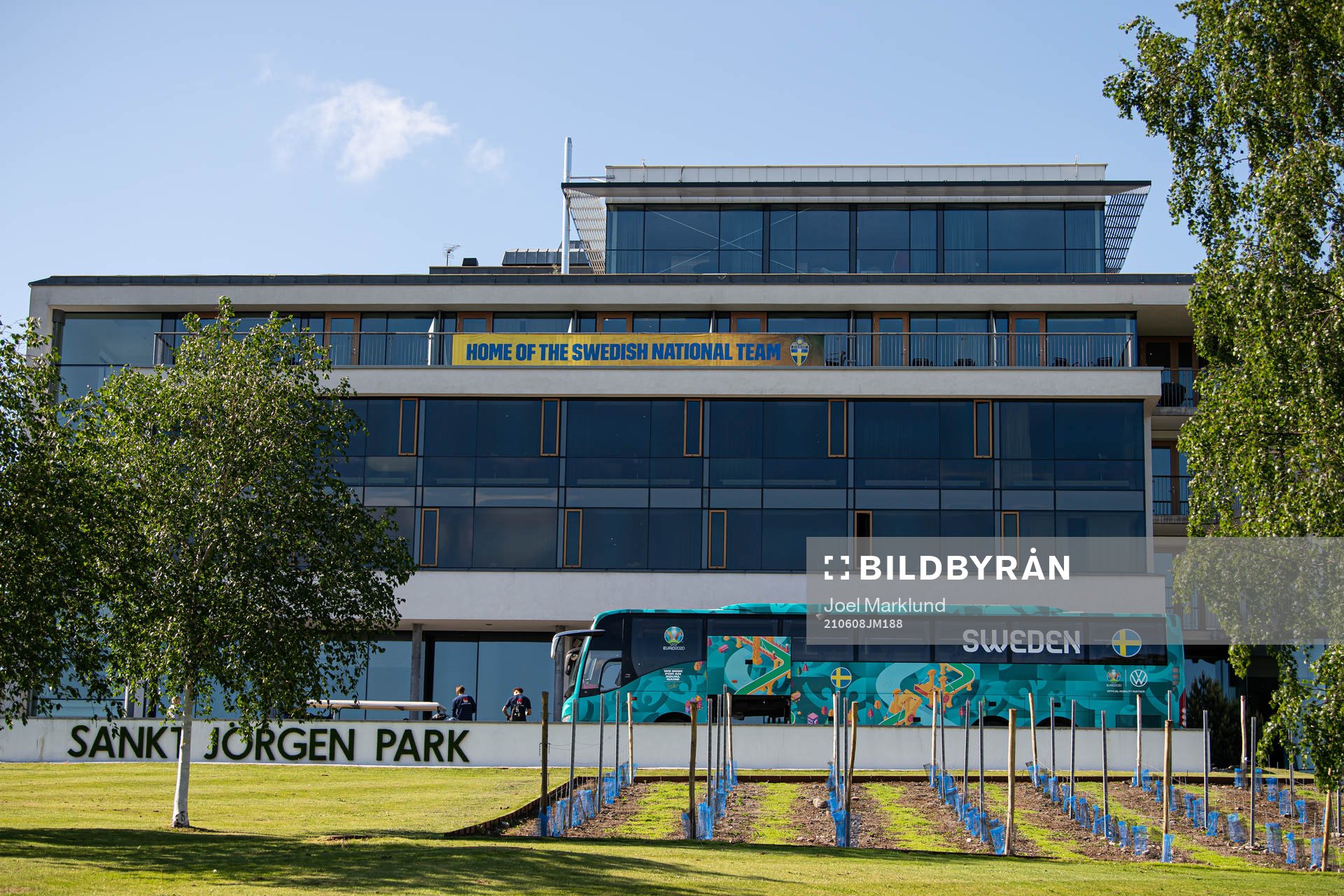 Exterior view of Sankt Jörgen Park Hotel, base camp for the Swedish national football team during the UEFA Euro 2020 Football Championship on June 8, 2021 in Gothenburg.