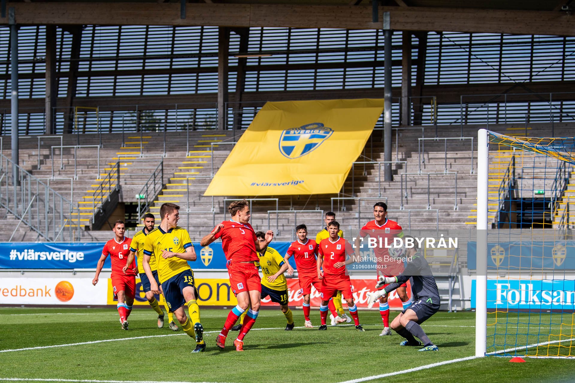 Emil Holm of Sweden scores 1-0